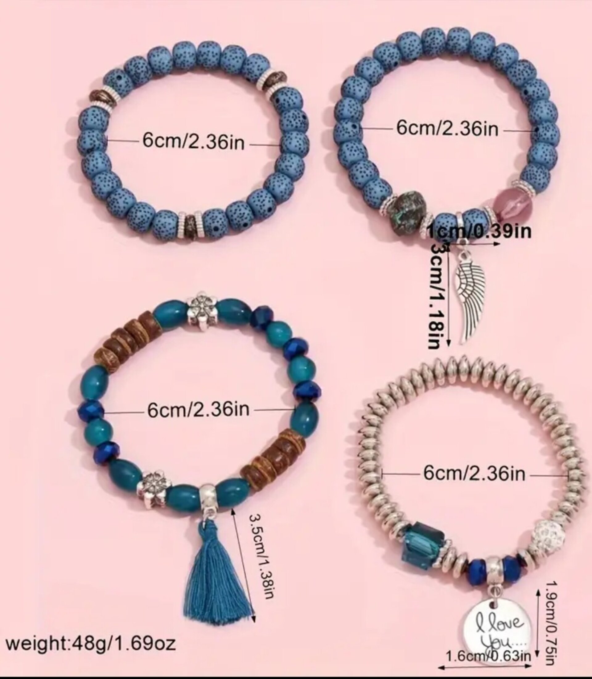 Pulseras Salvajes azul - 3