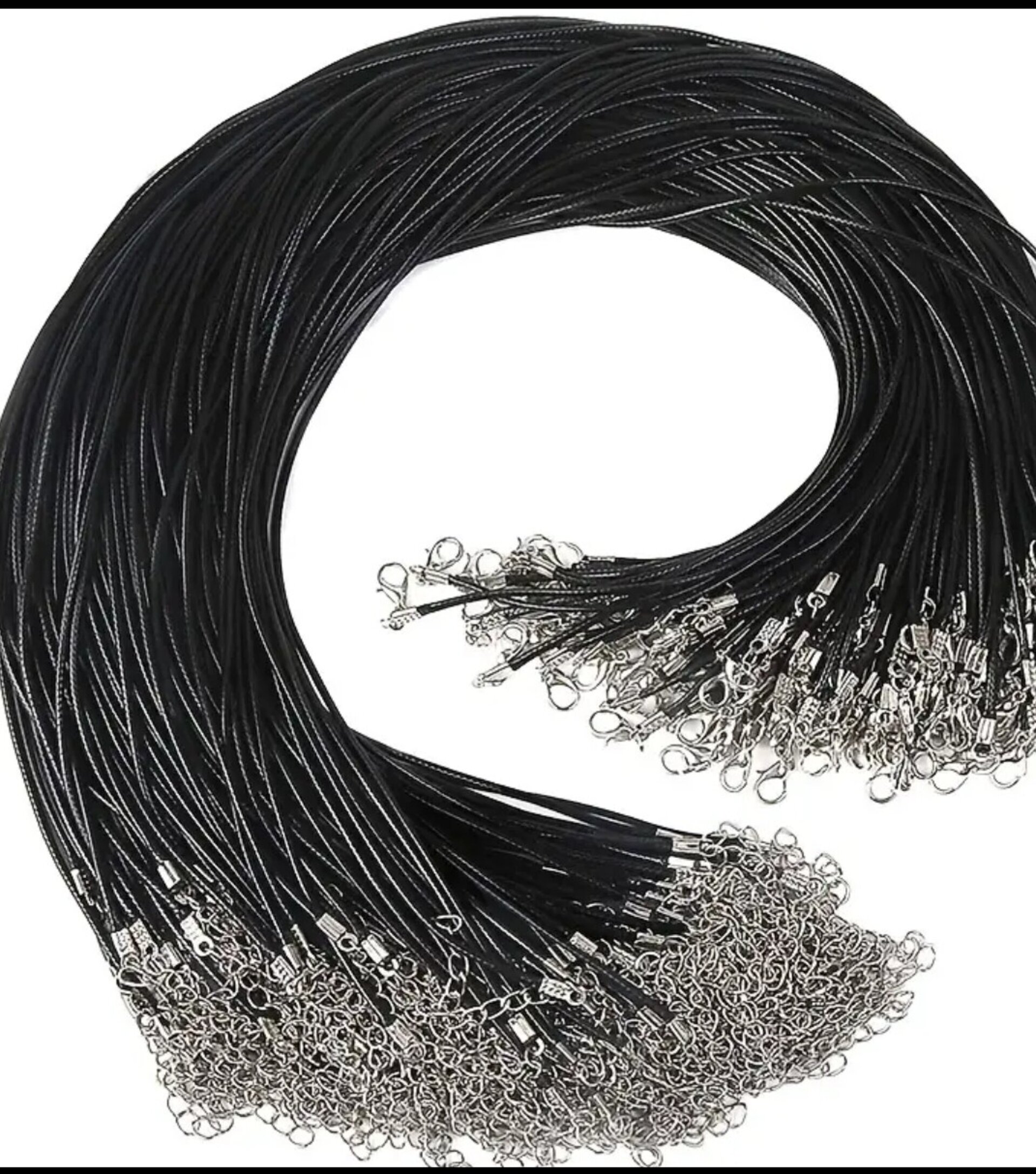 Collares Cuero Negro - 3