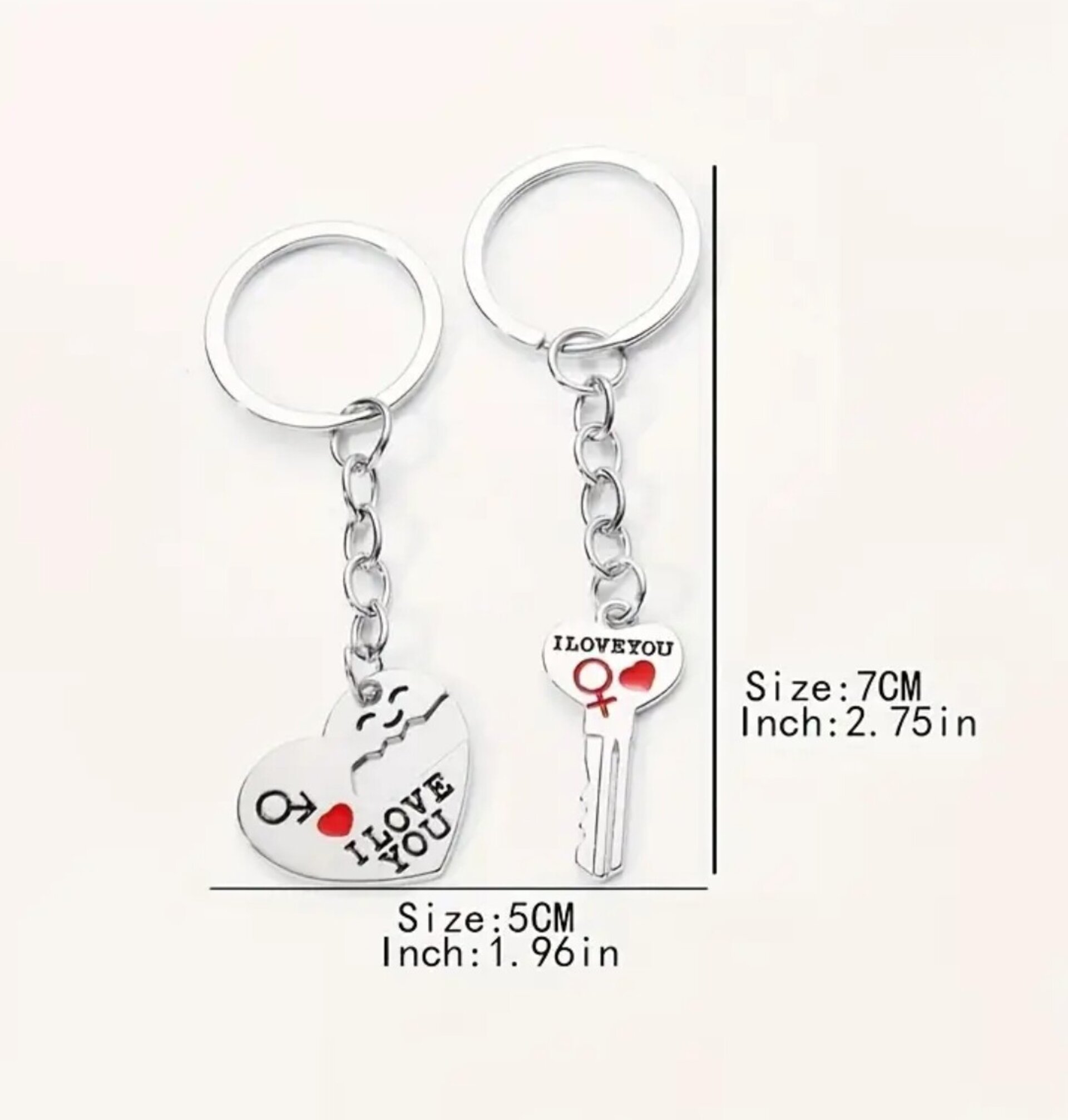 Llavero I Love You Plata - 2