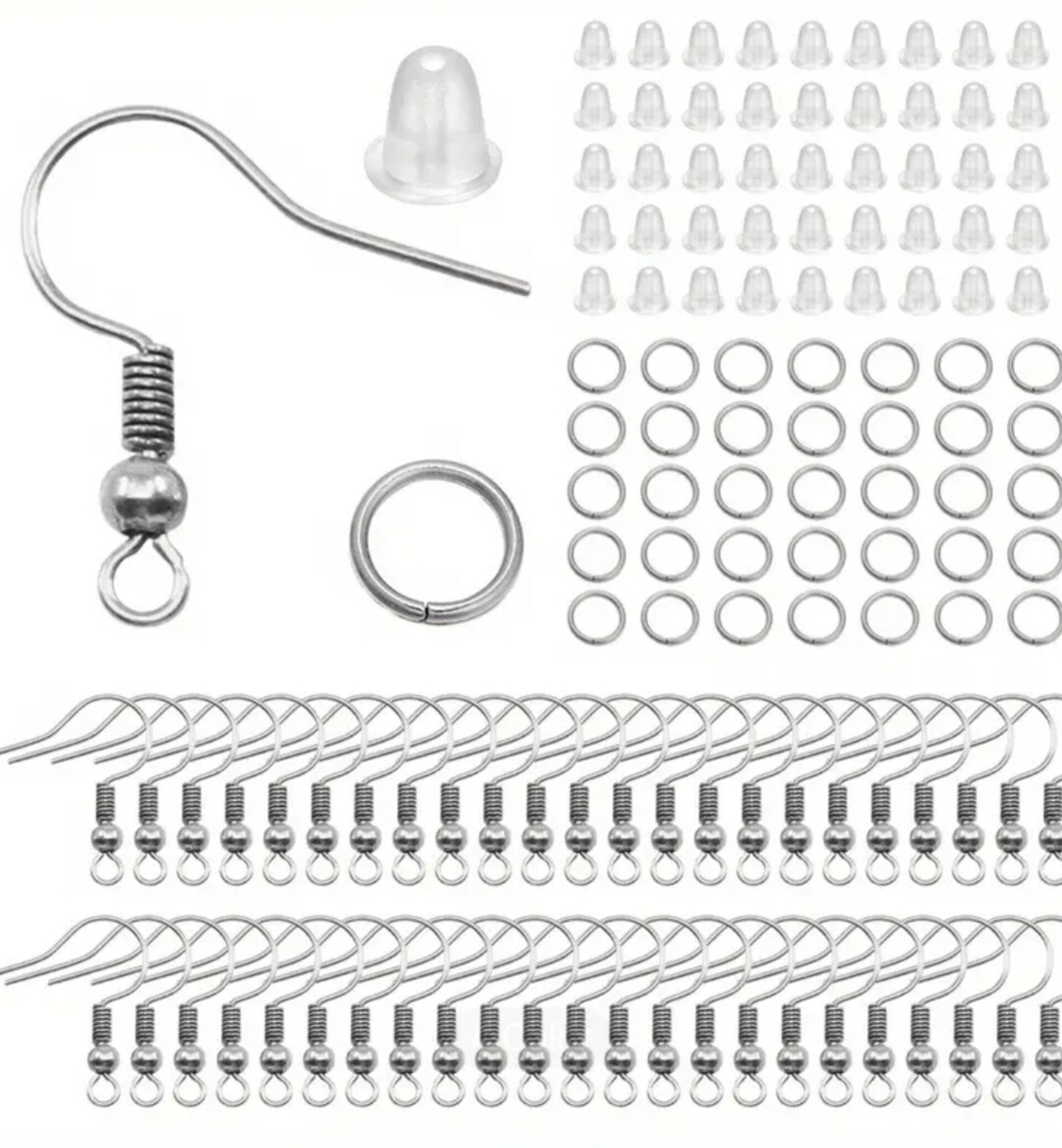 4 Pendientes Gancho Plata - 2