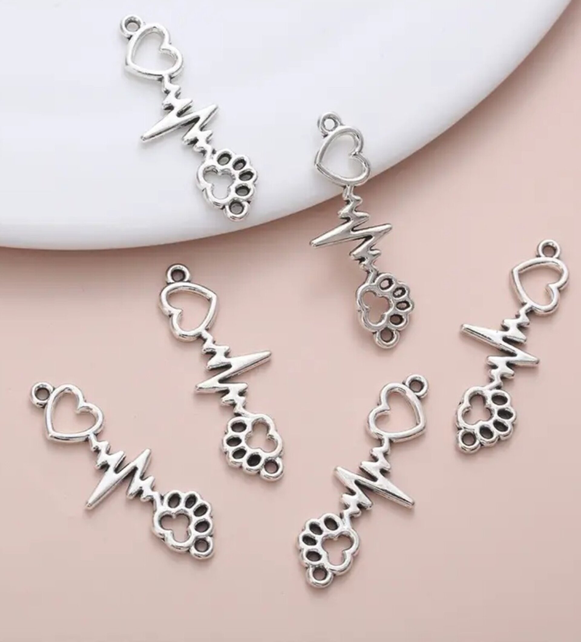 Colgantes De Corazón Huella - 3