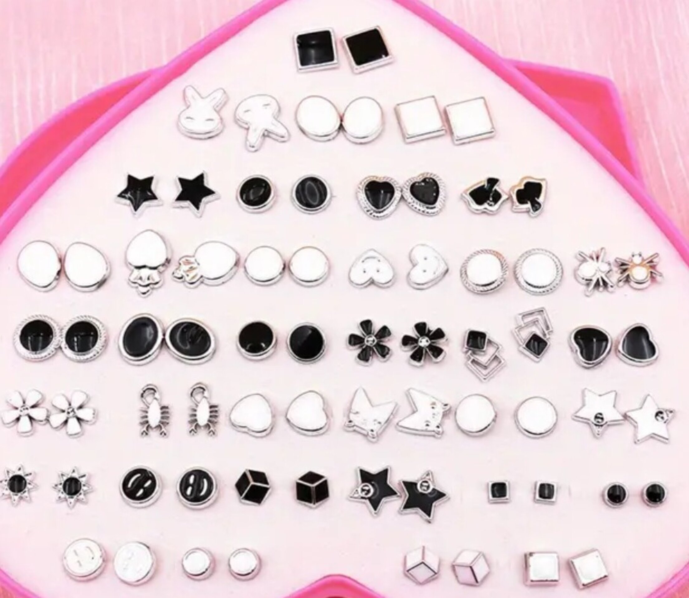 Pendientes En Blanco Y Negro - 2