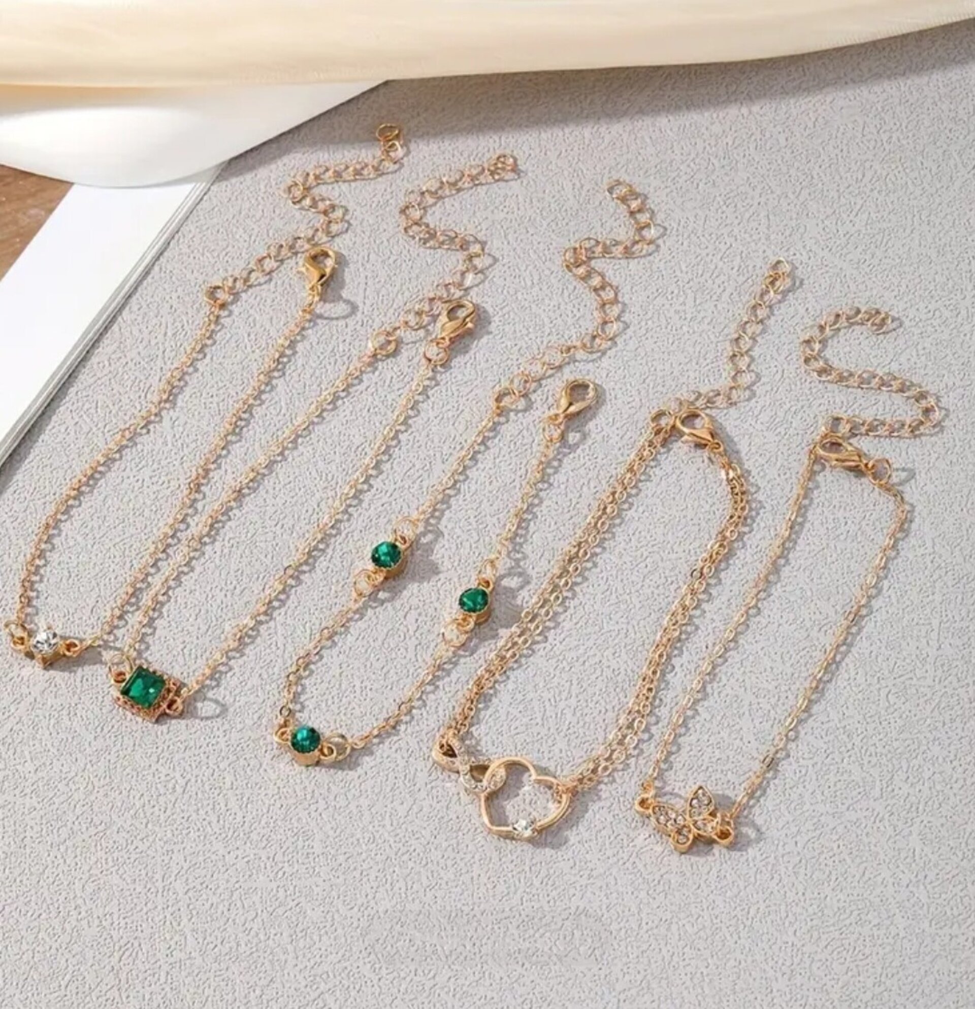 Pulseras Esmeralda Oro Corazón A Elegir - 4