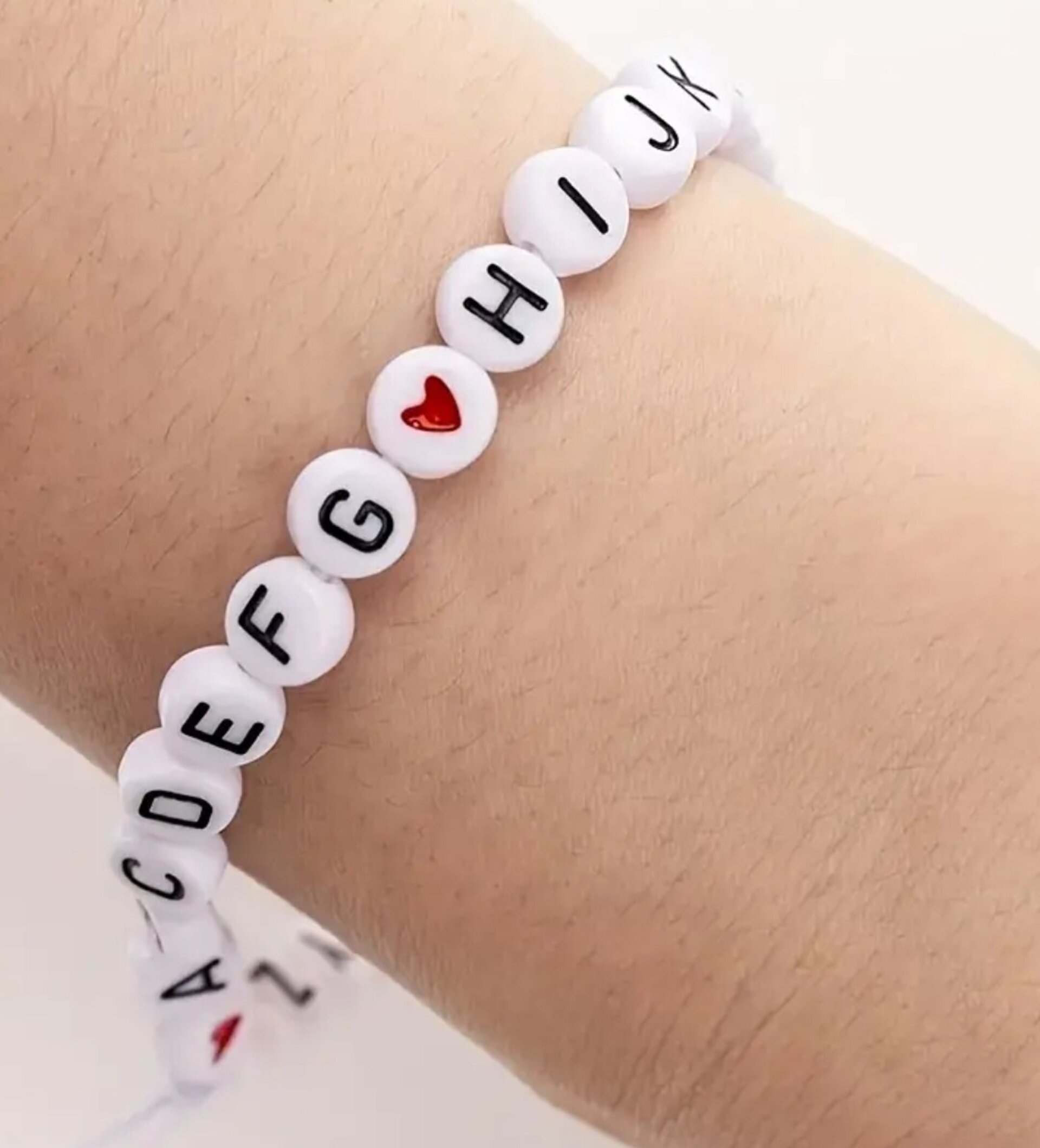 20 Cuentas Letras y Amor  7mm - 4