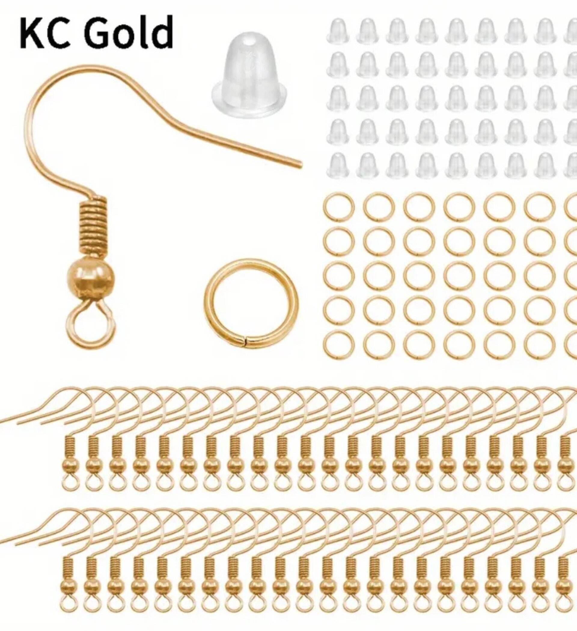 4 Pendientes Gancho Oro - 3