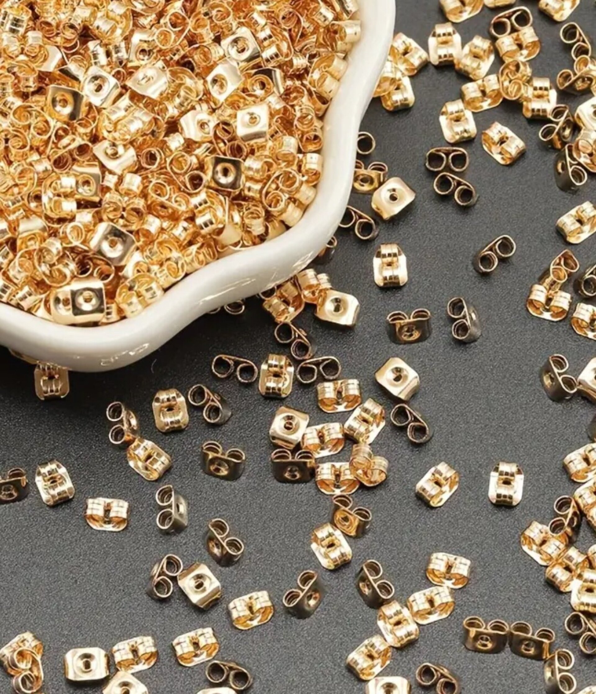 Cierres Mariposa Pendientes Oro - 3