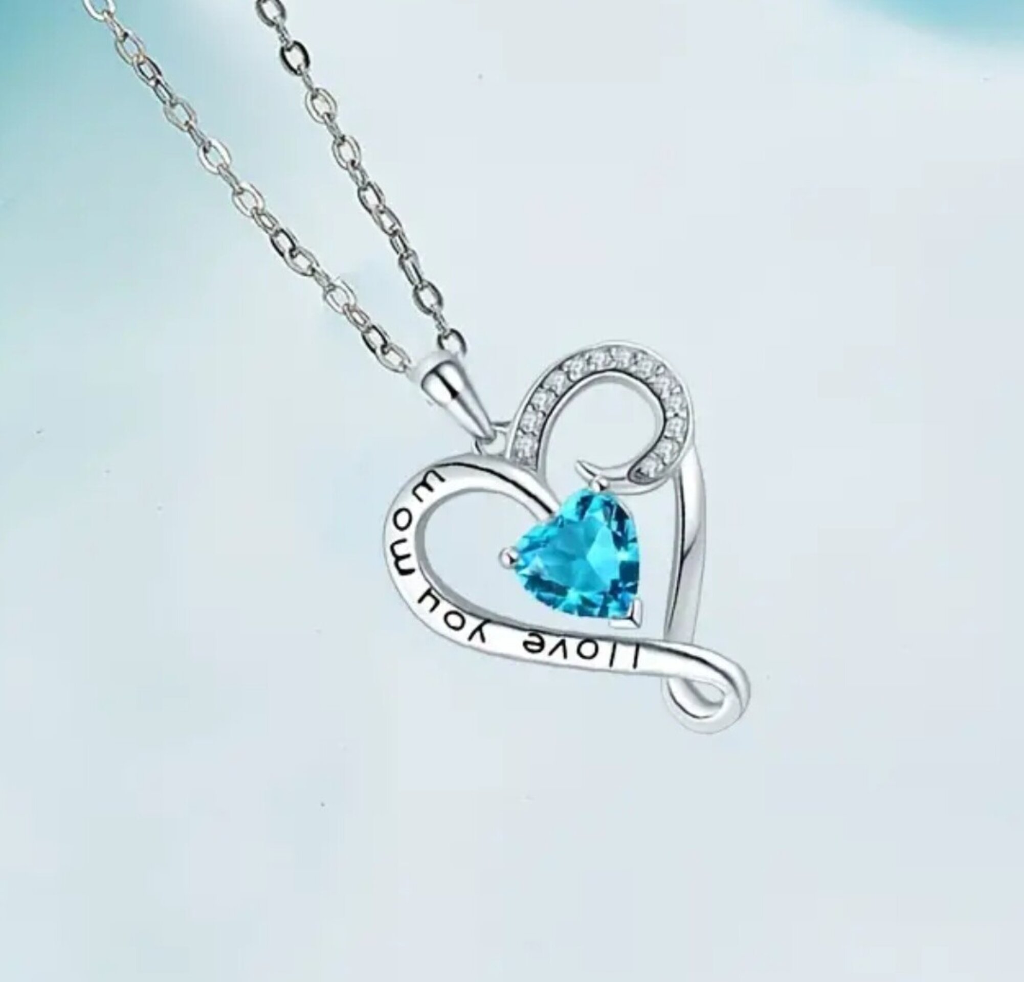 Collar Corazón Mamá Azul - 2