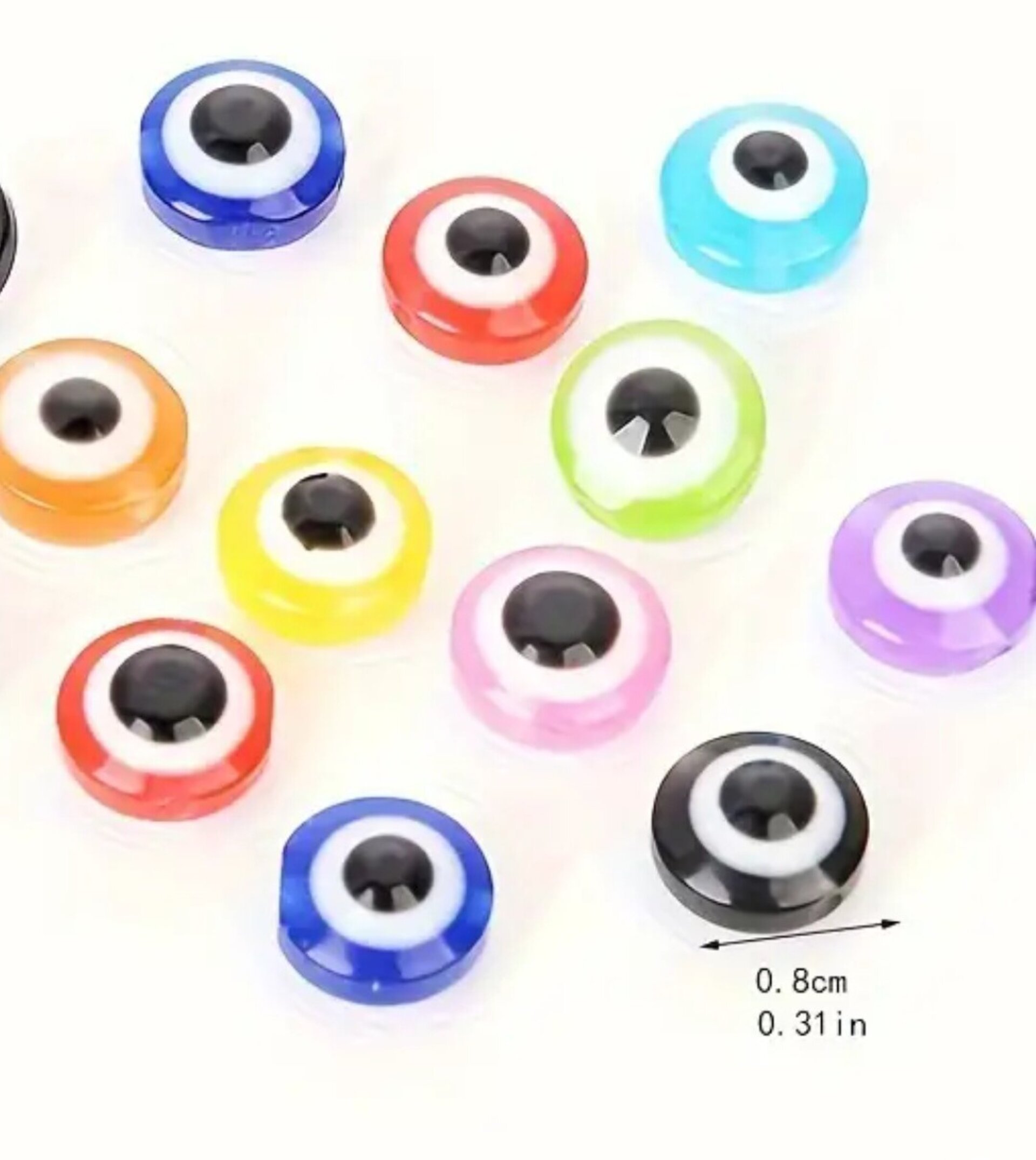 Colgante De Ojo Colorido 8Mm - 2