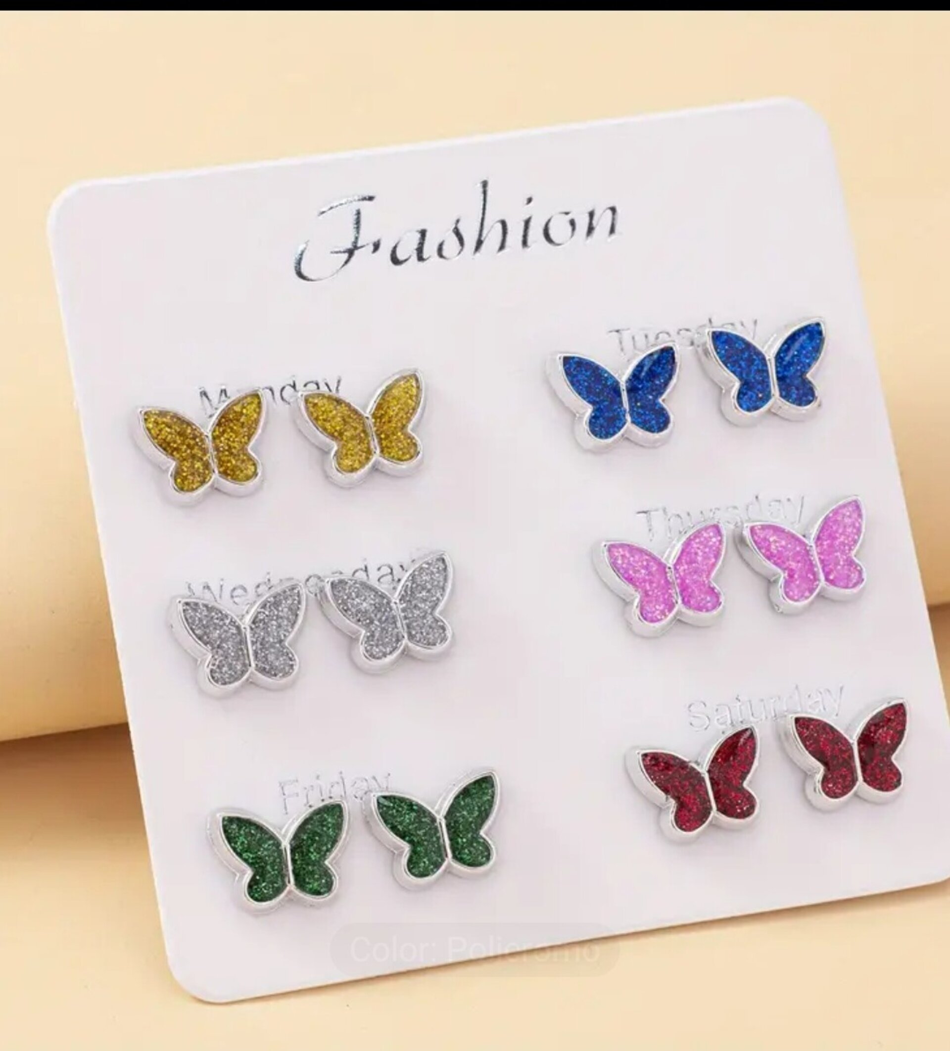 Pendientes Fashion Mariposa Multicolor - 2