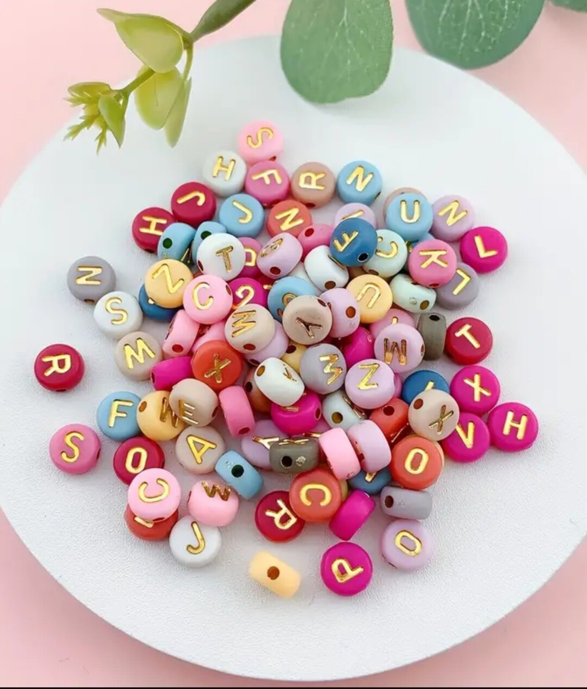 100 Cuentas Letras Multicolor Fashion - 2