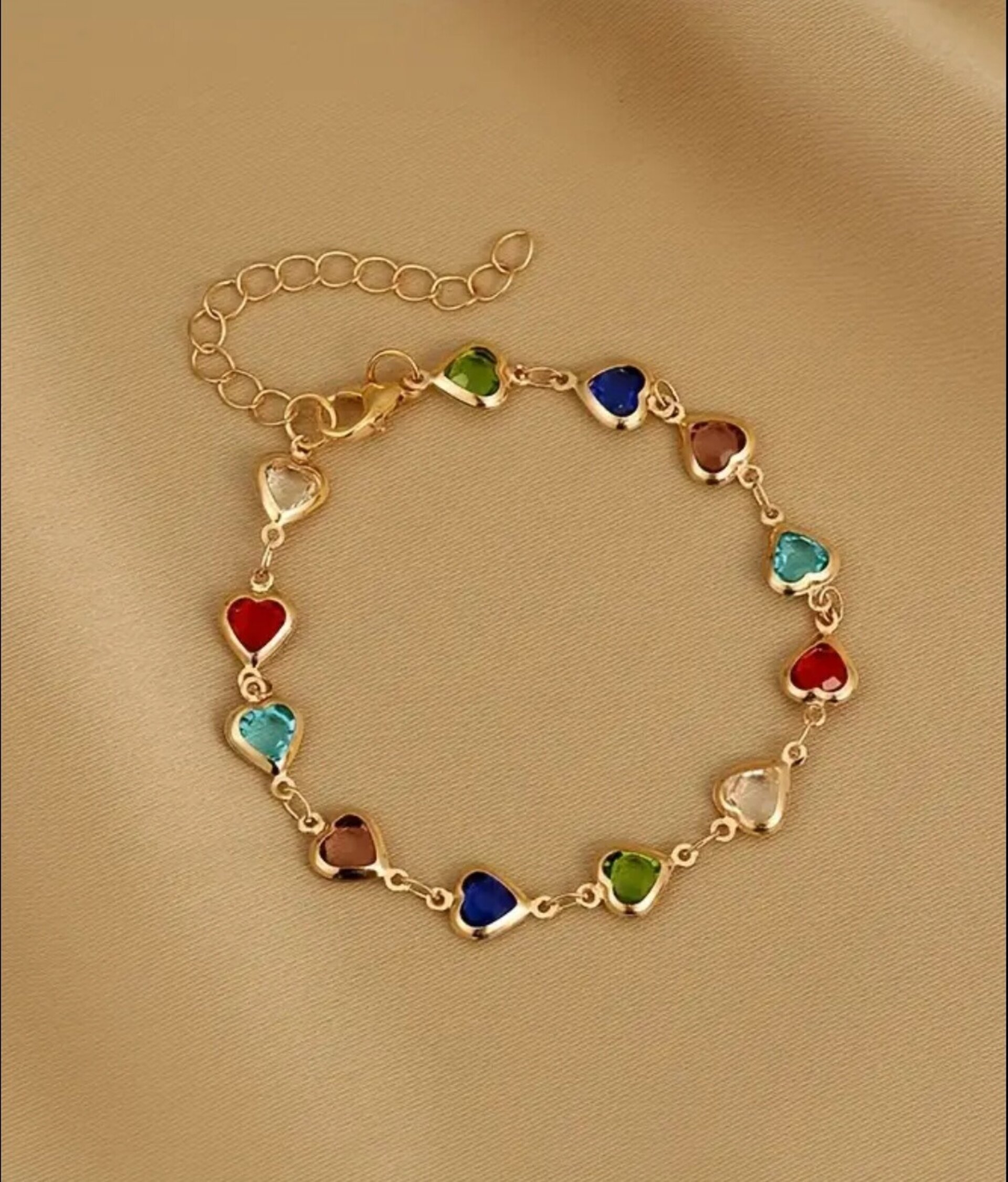 Pulseras Oro Corazónes - 2