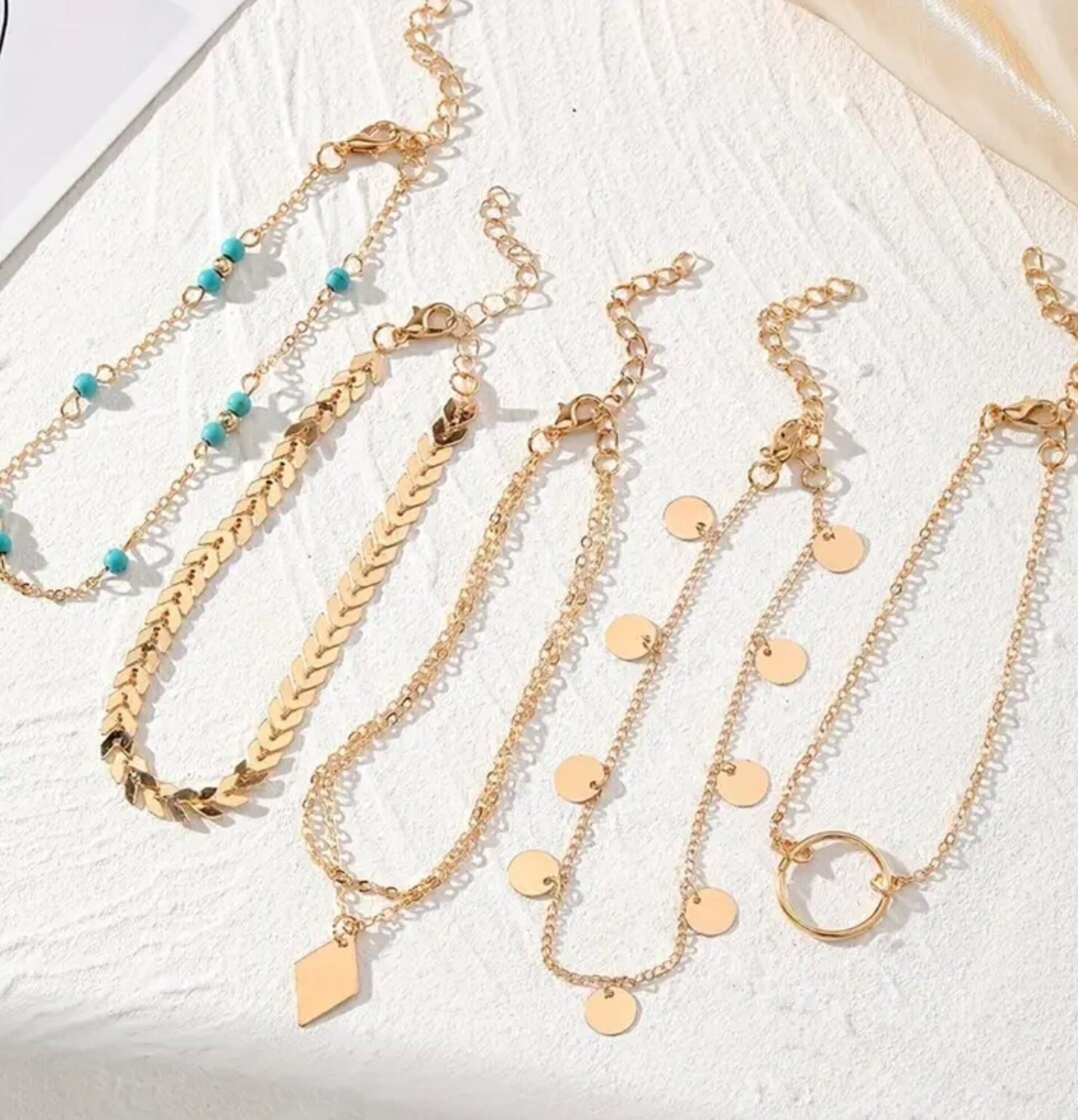 Pulseras Tobillo Azul Rombo A Elegir - 6