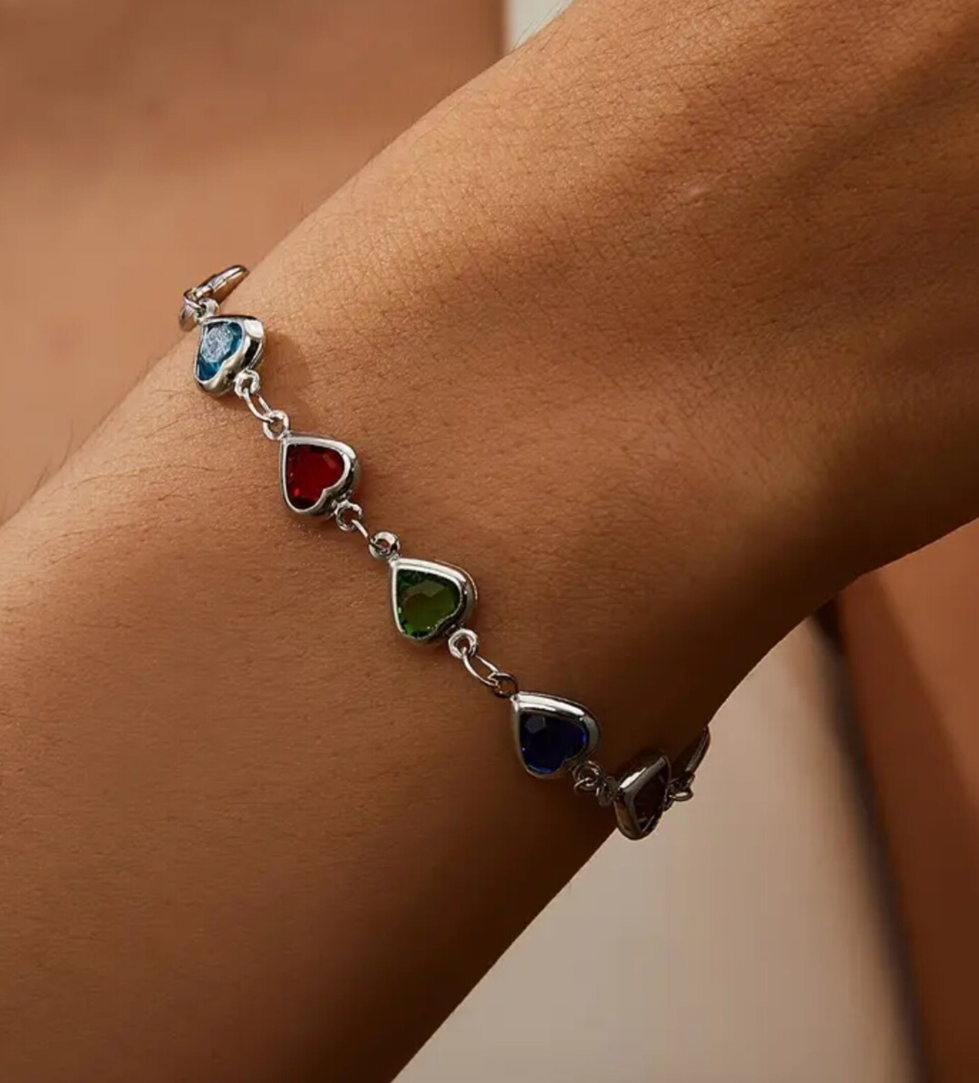 Pulseras Plata Corazónes - 2