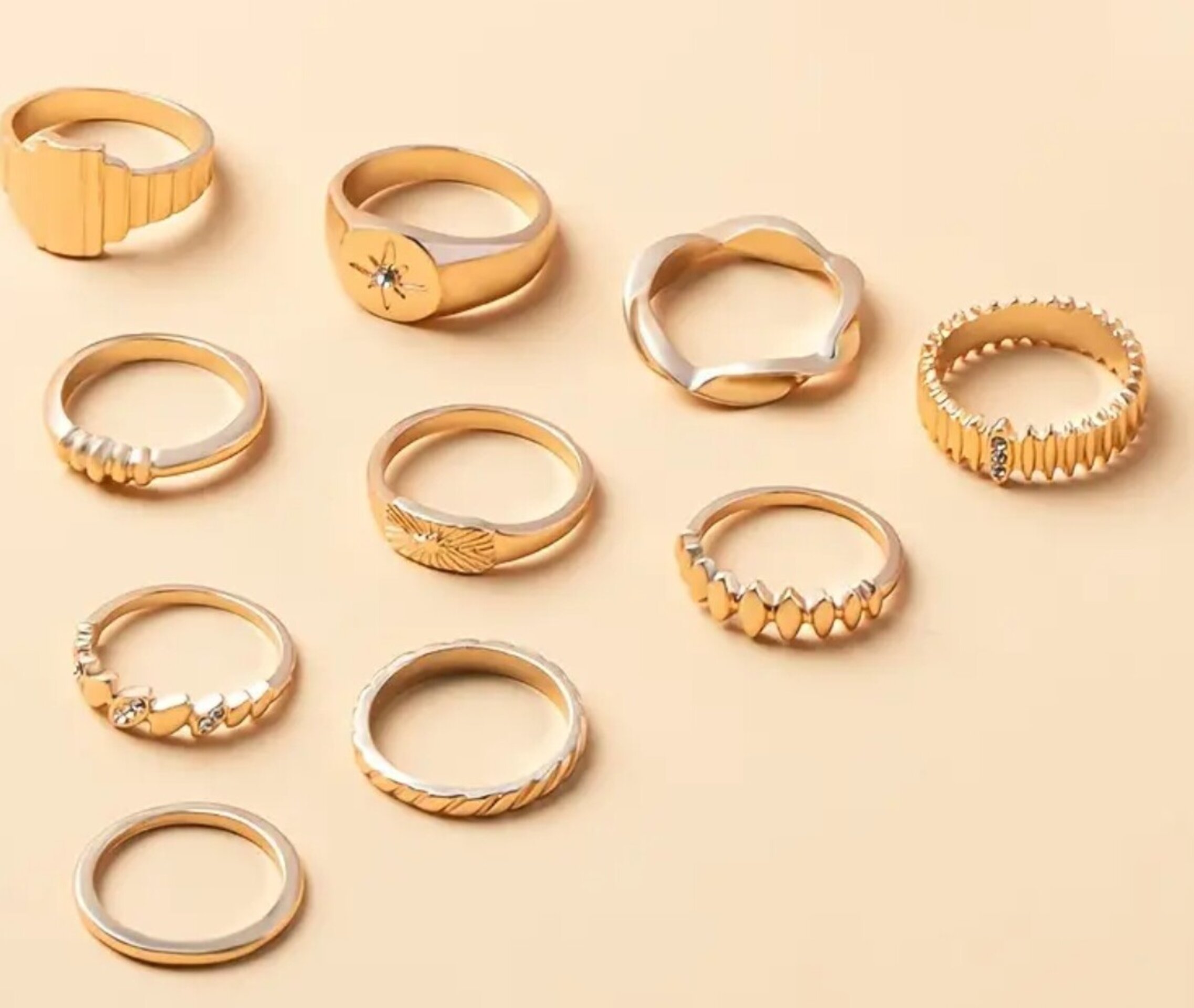 Anillos De Oro Aleatorio - 3