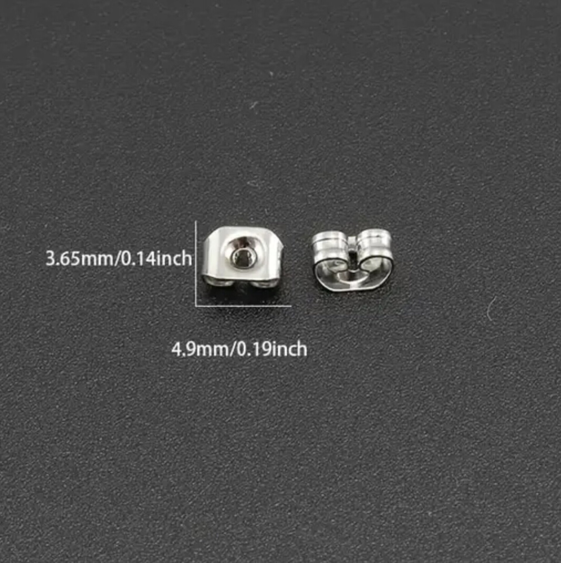 Cierres Mariposa Pendientes Plata - 5