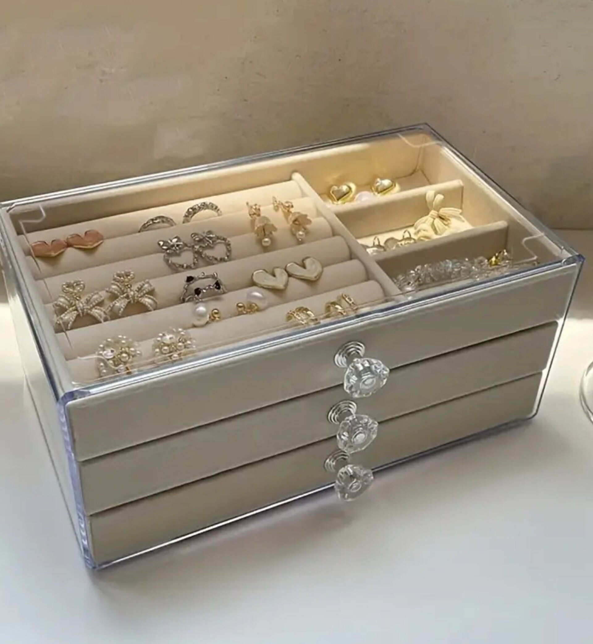 Joyero Podium Star Hueso - 3