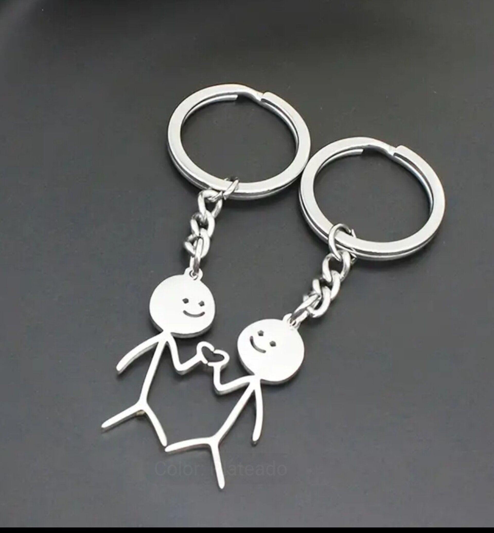 Llavero La Parejita Plateada - 3