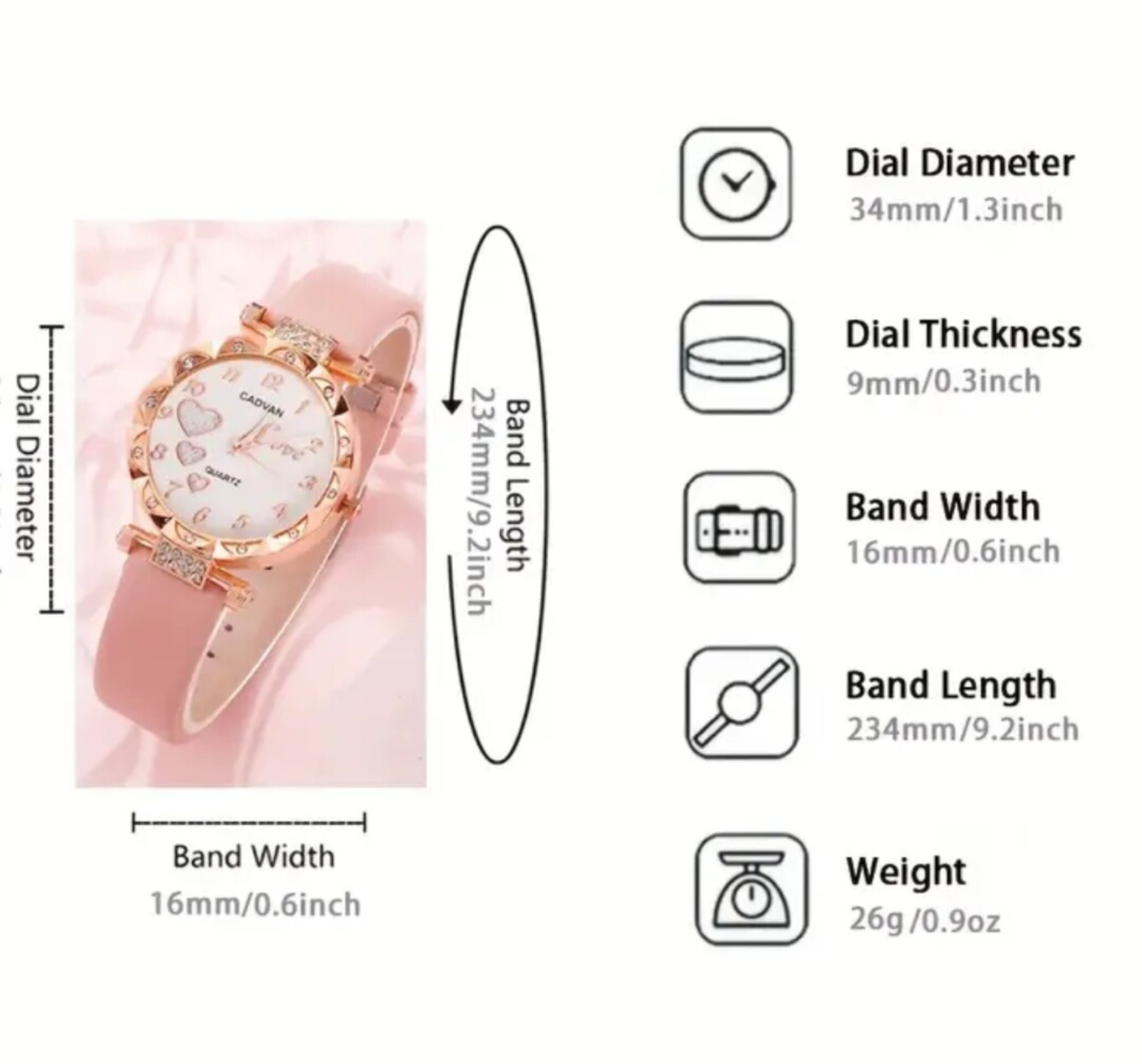 Conjunto Relog Rosa - 2