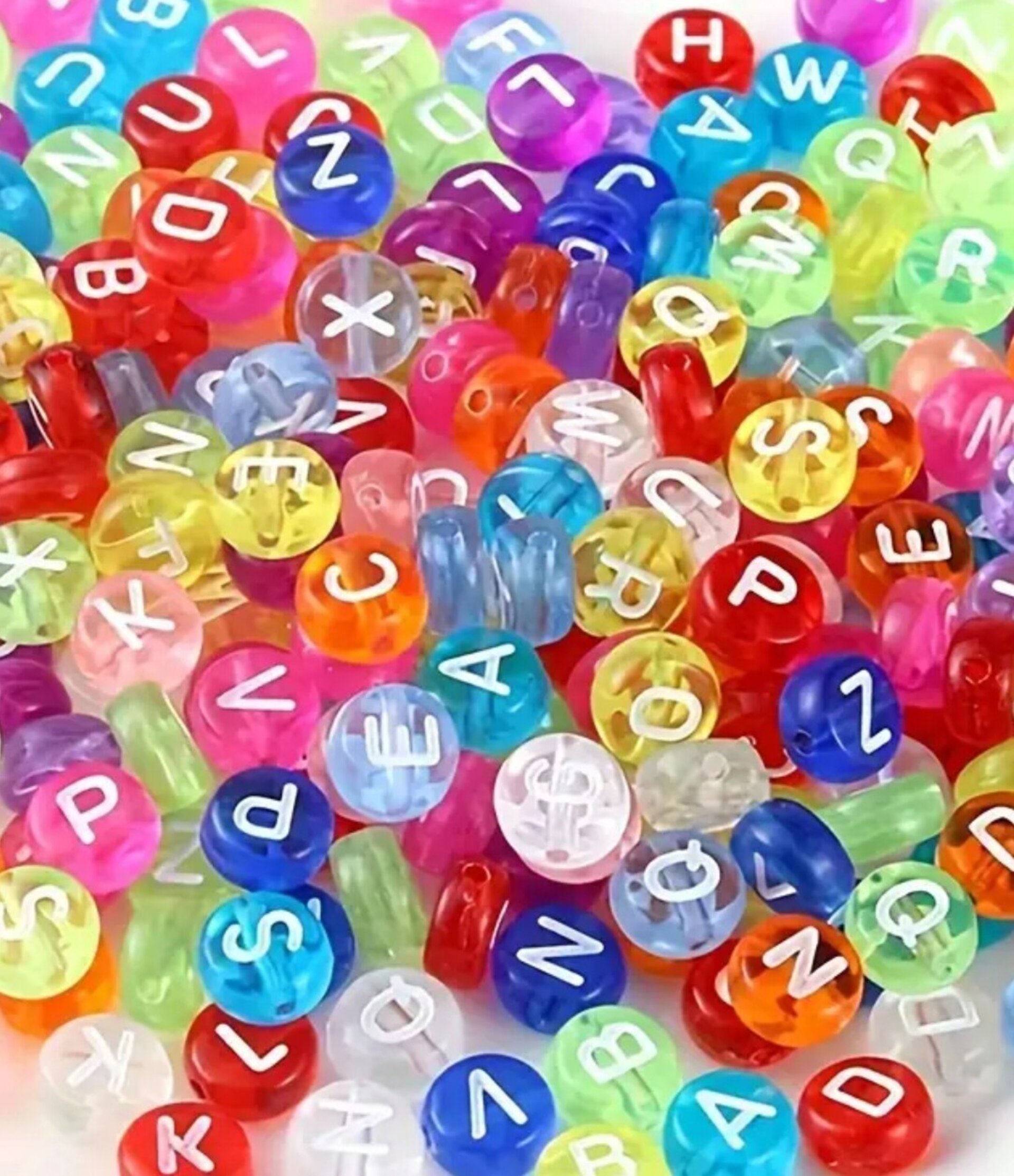 100 Cuentas Letras Multicolor Premium - 3