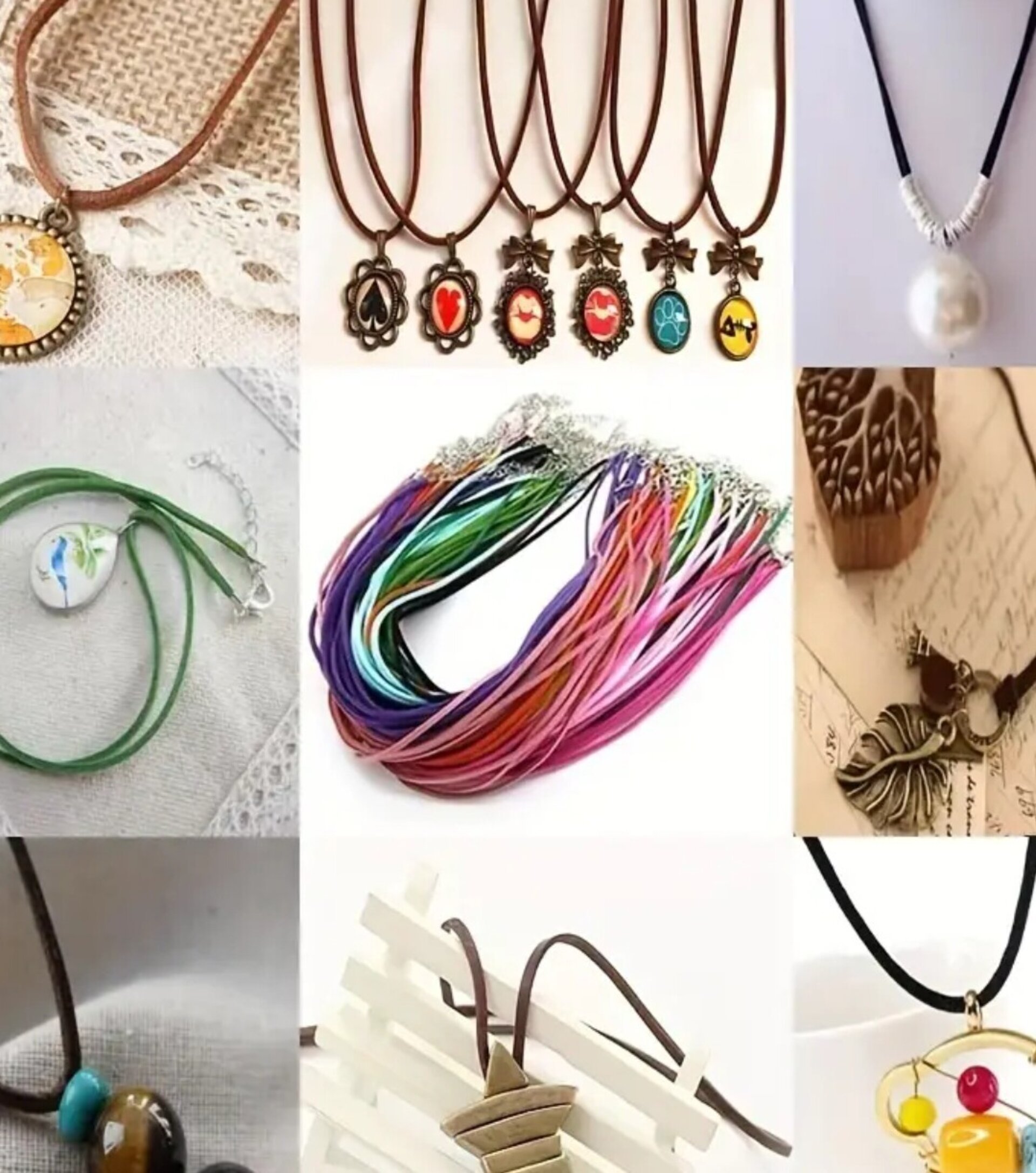 Collares Cuero Gamuza Colores - 4