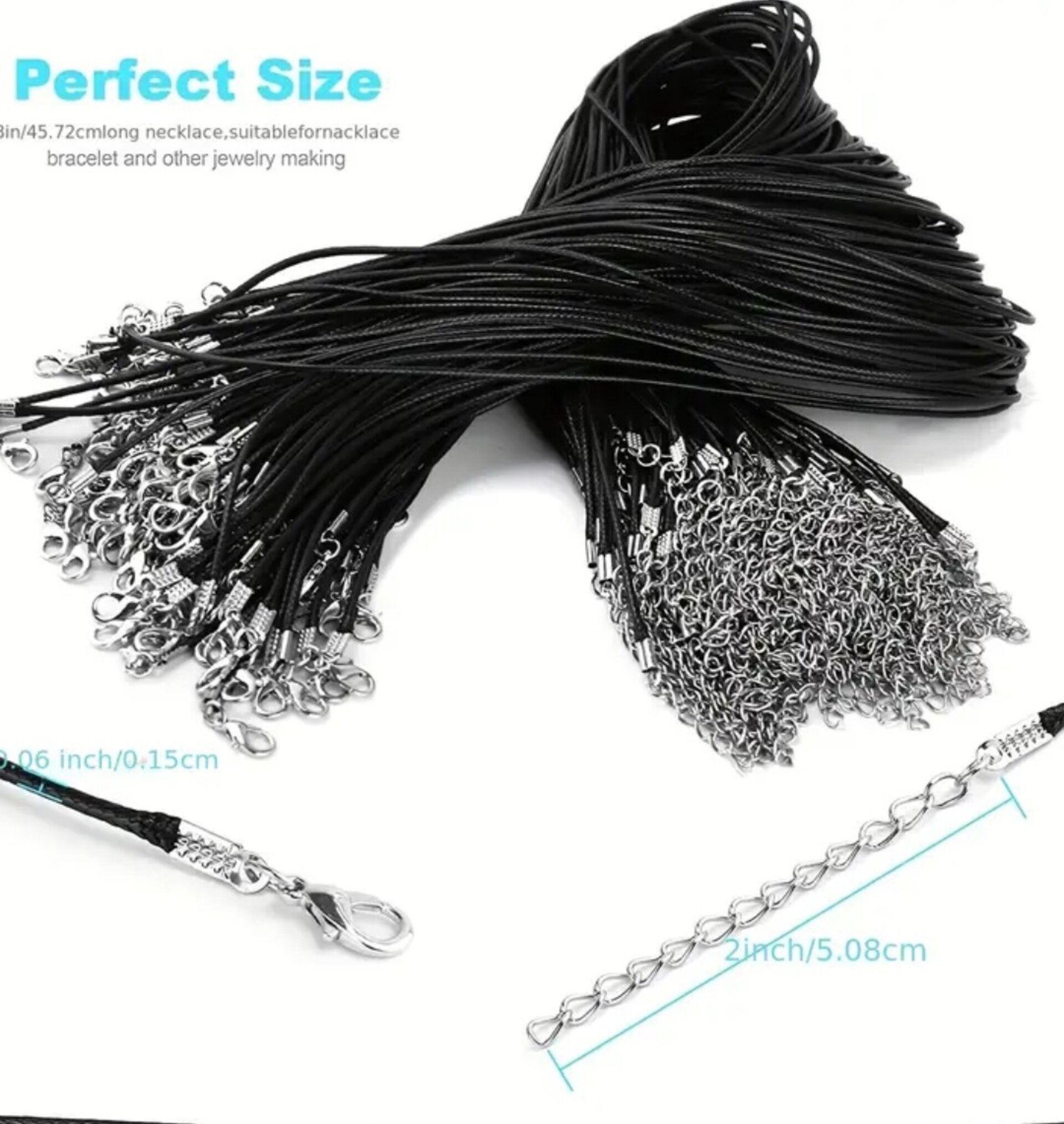 Collares Cuero Negro - 3