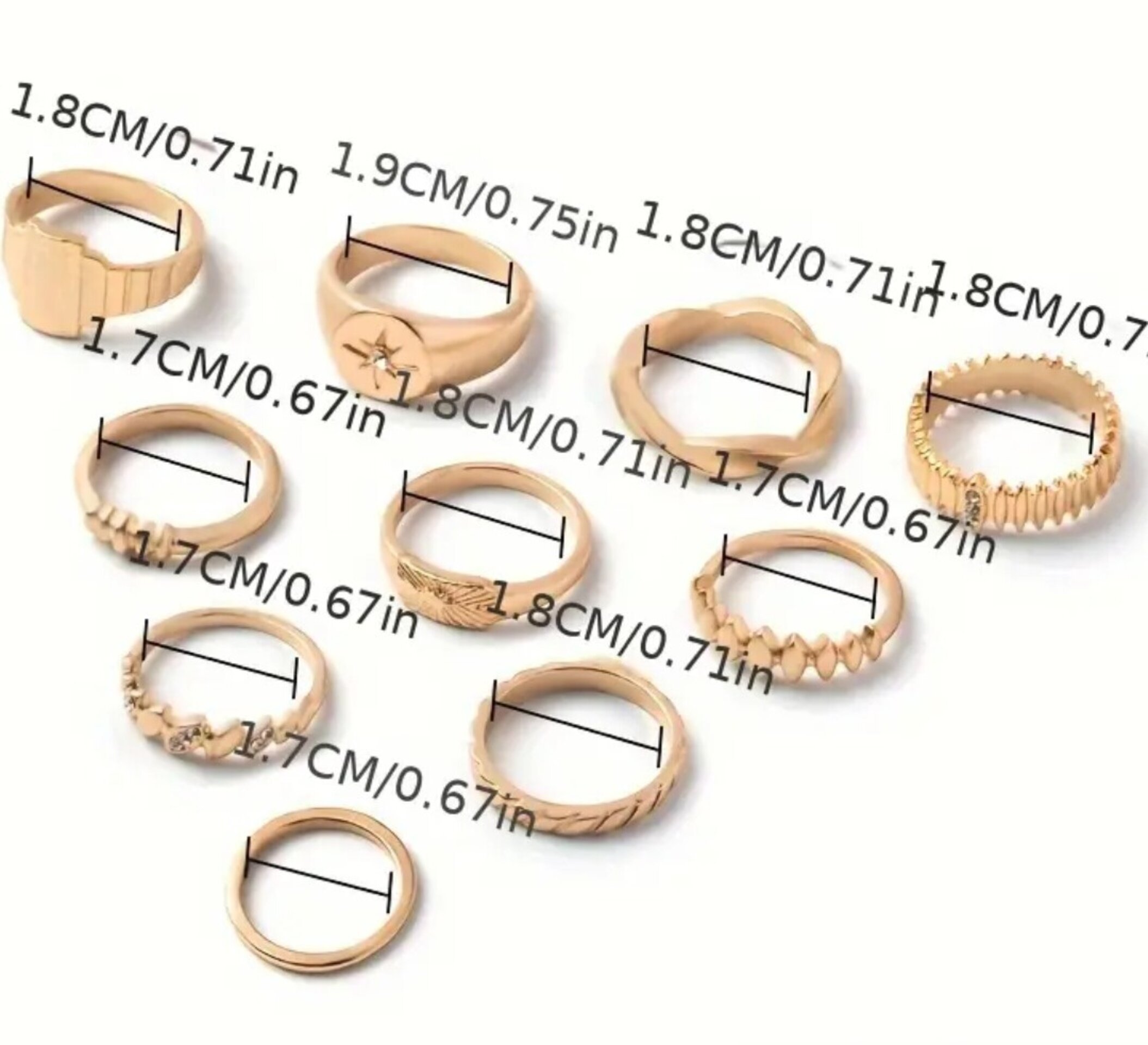 Anillos De Oro Aleatorio - 4