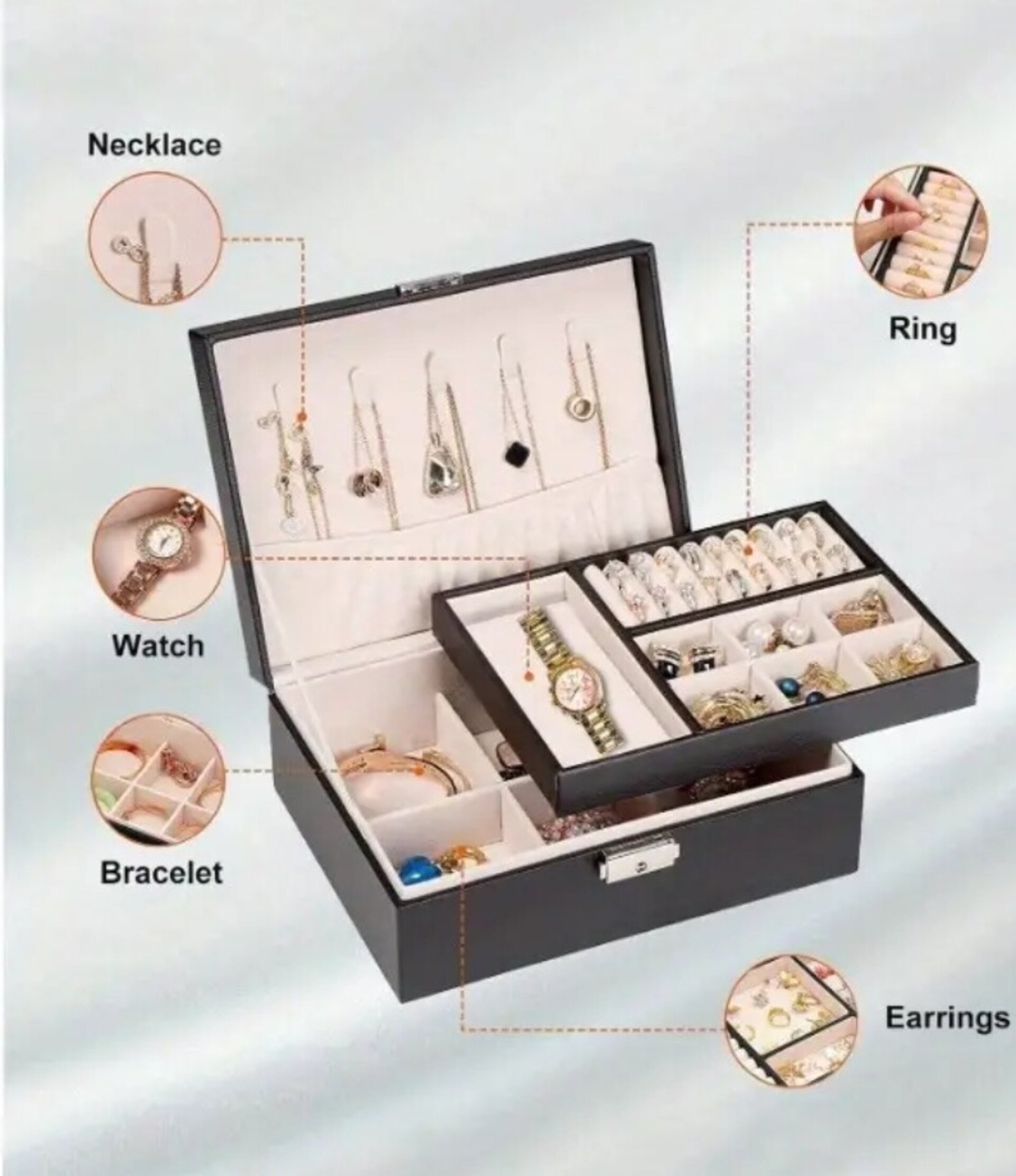 Joyero Megatron Star Negro - 6