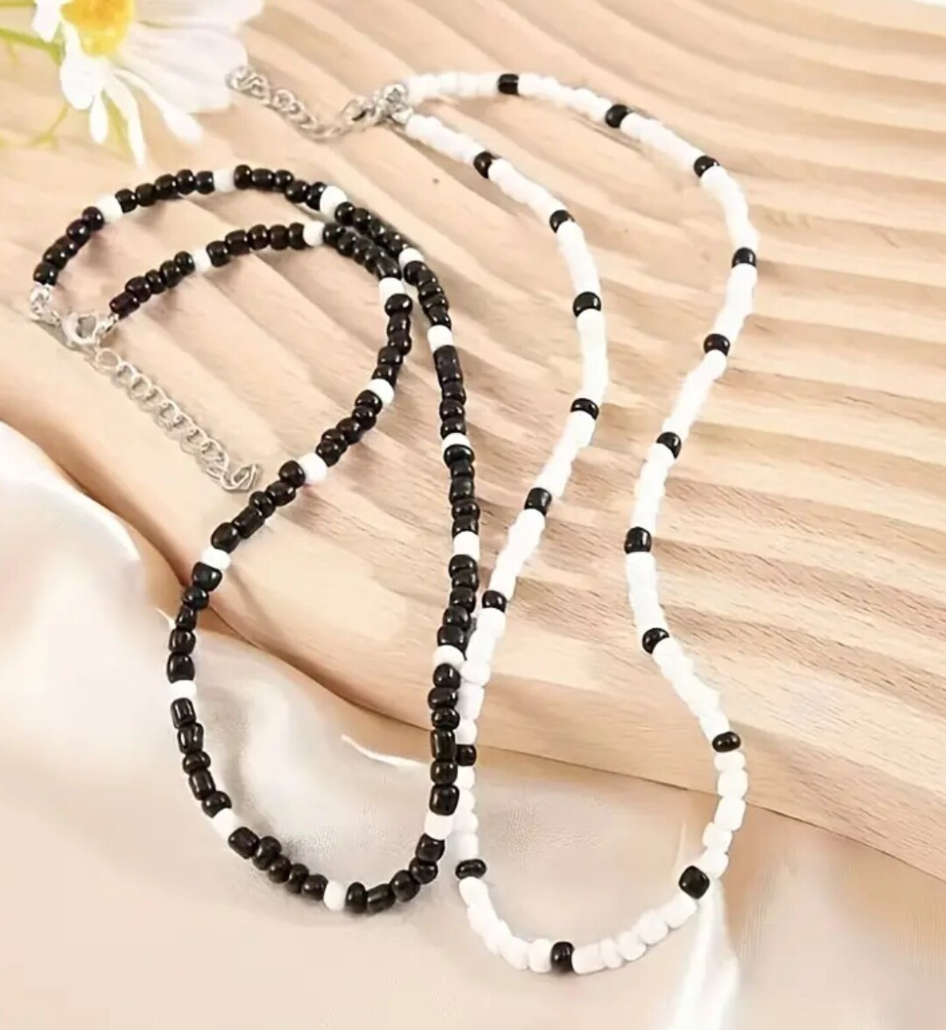 Collar Simple Vidrio Negro - 3