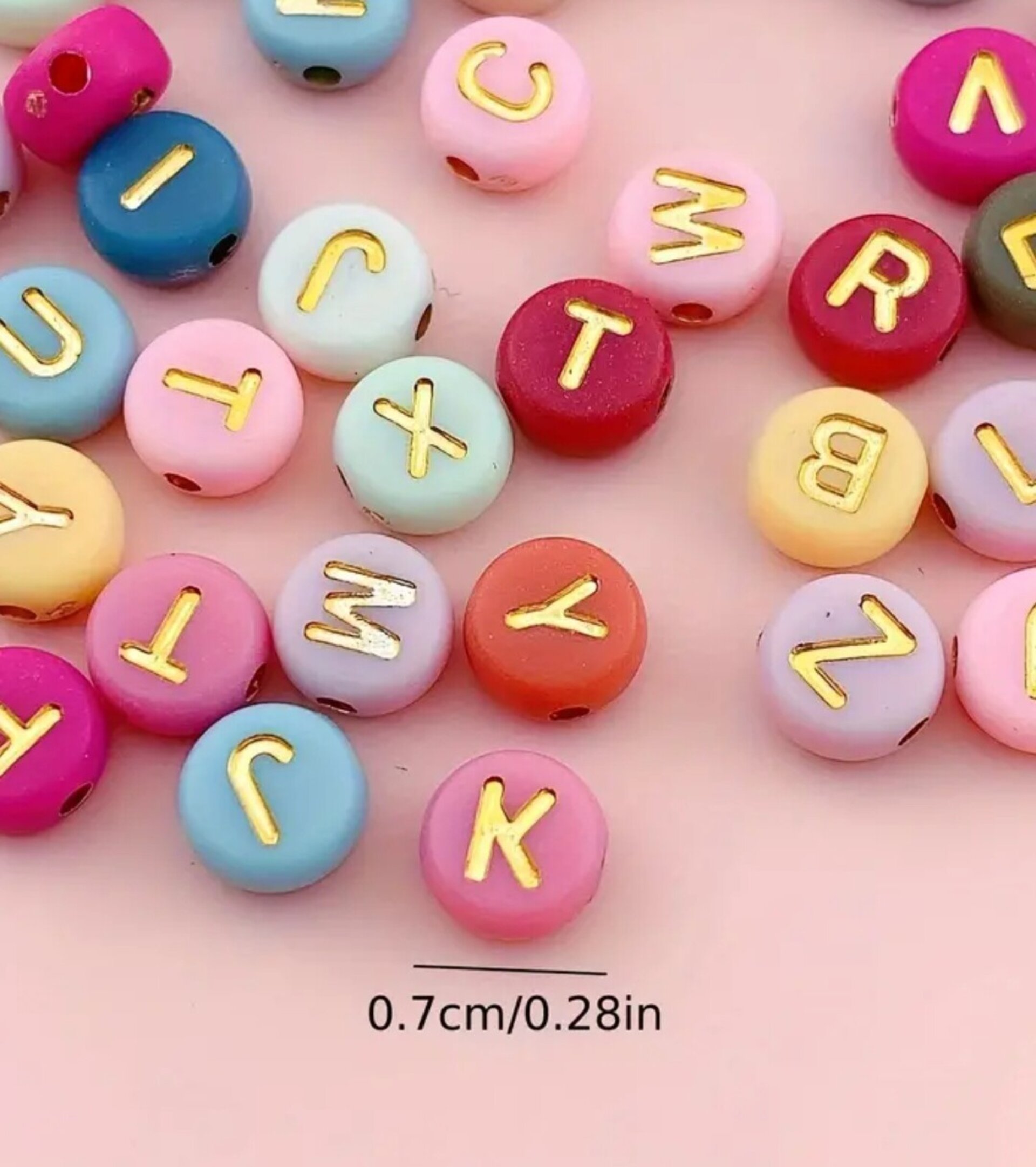 100 Cuentas Letras Multicolor Fashion - 3