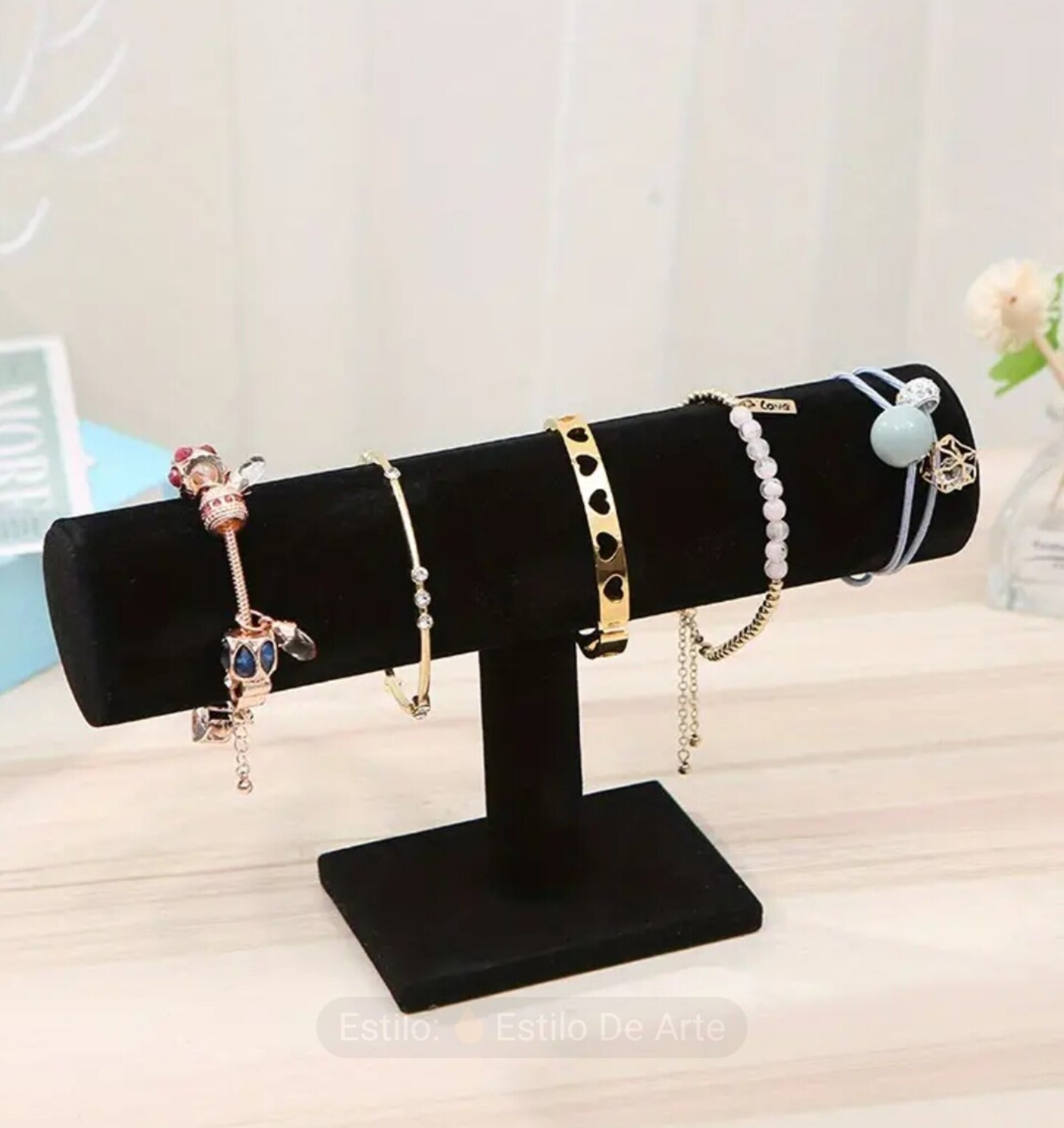 Soporte Exhibición Recto Negro - 2