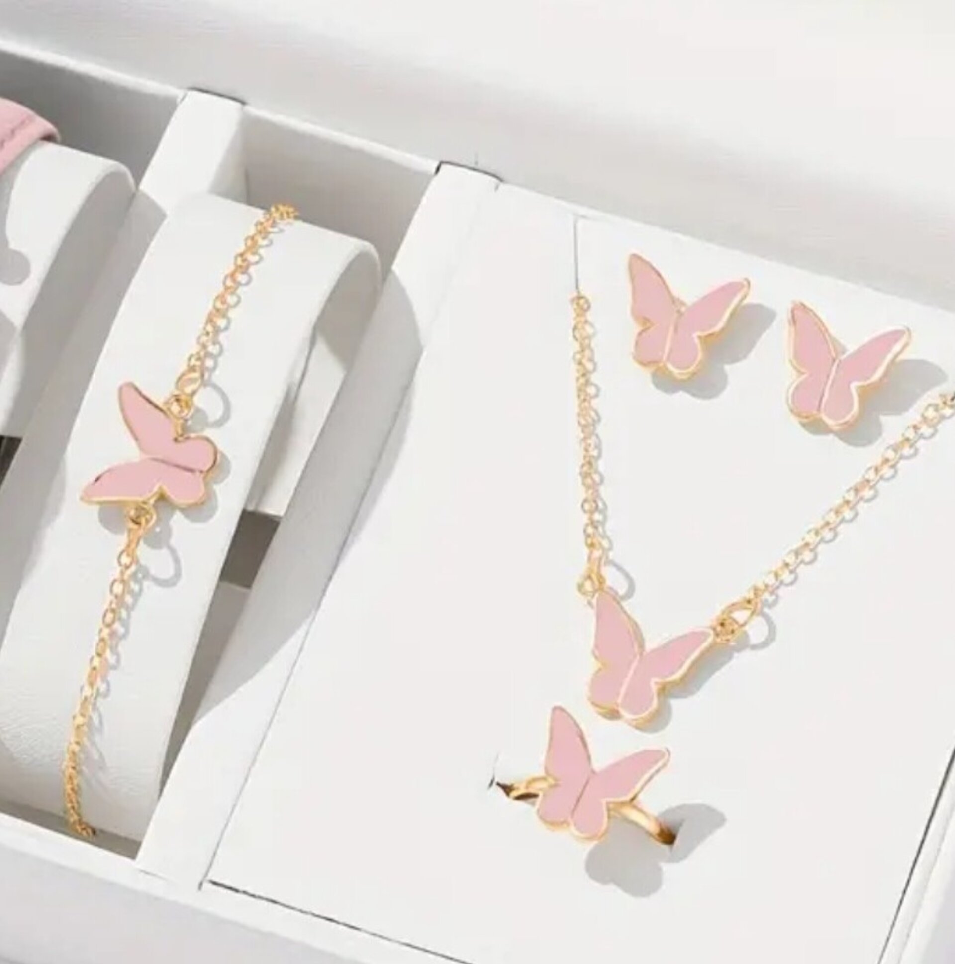 Conjunto Relog Rosa Mariposa - 2