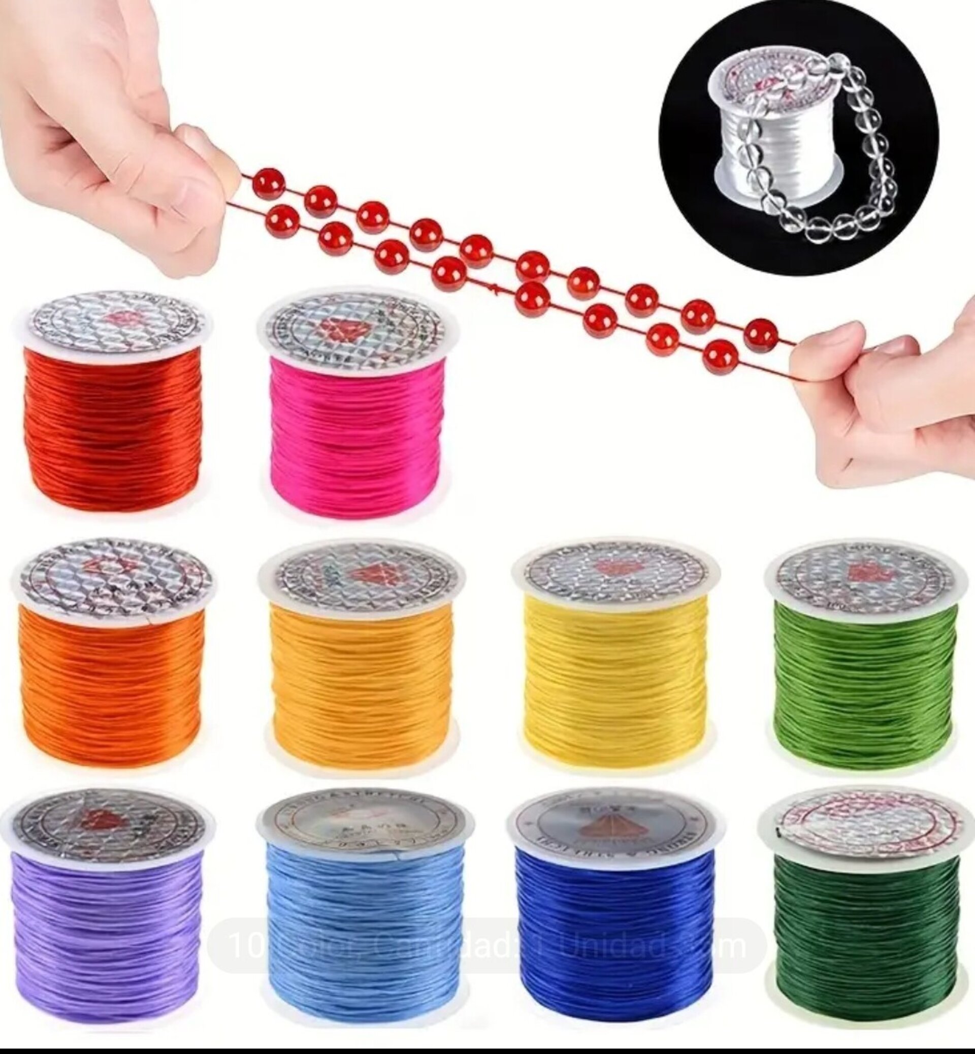 10 Metros Cuerda Elástica Roja 0,8 - 3