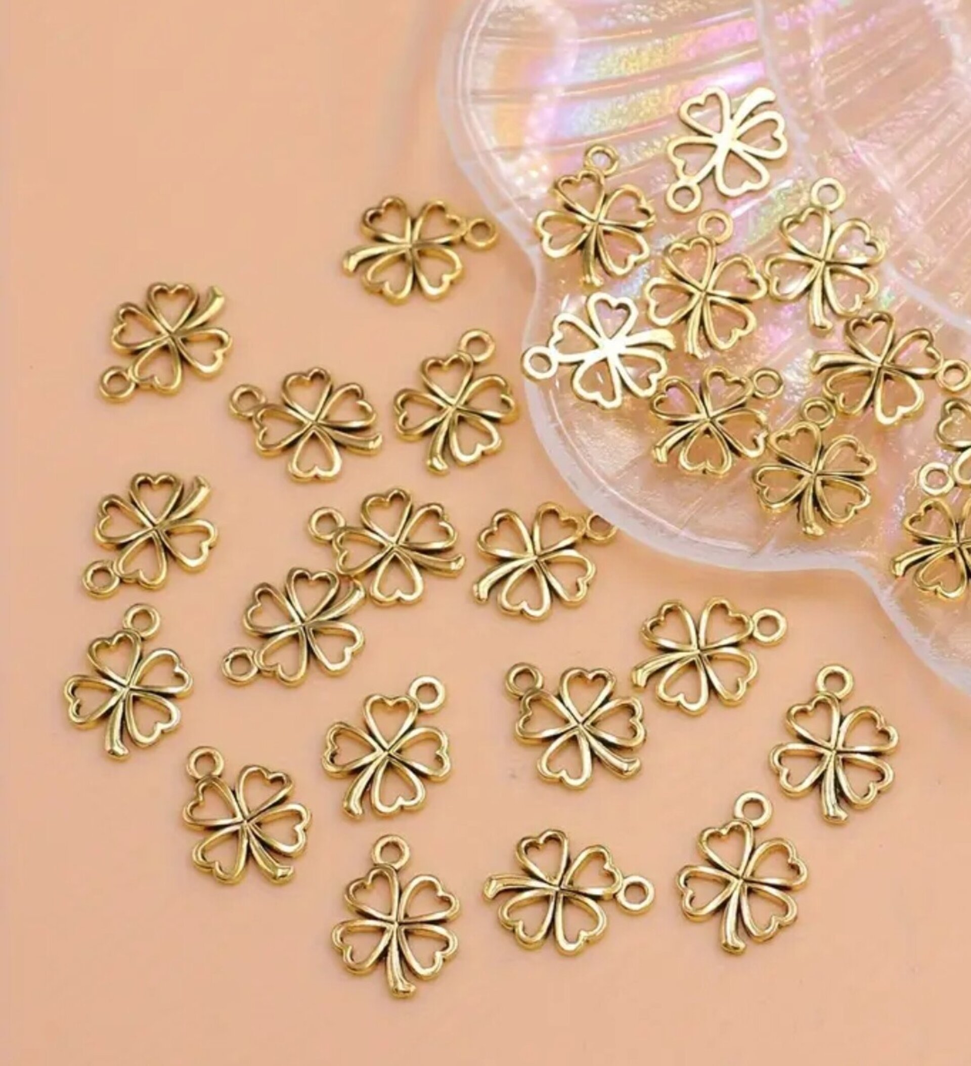 Colgantes De Trébol Oro - 2