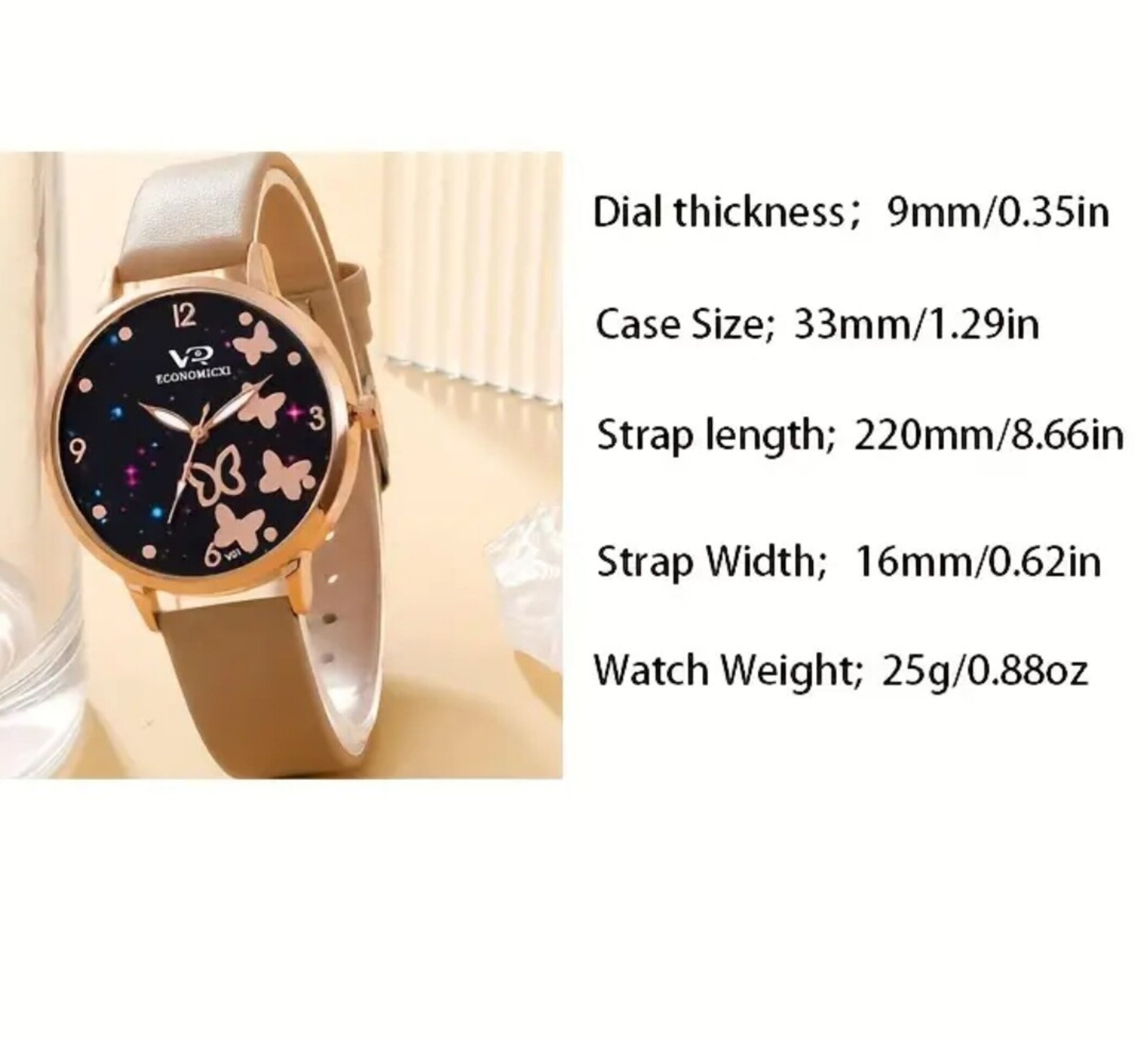 Conjunto Relog Mariposa Blanco - 2