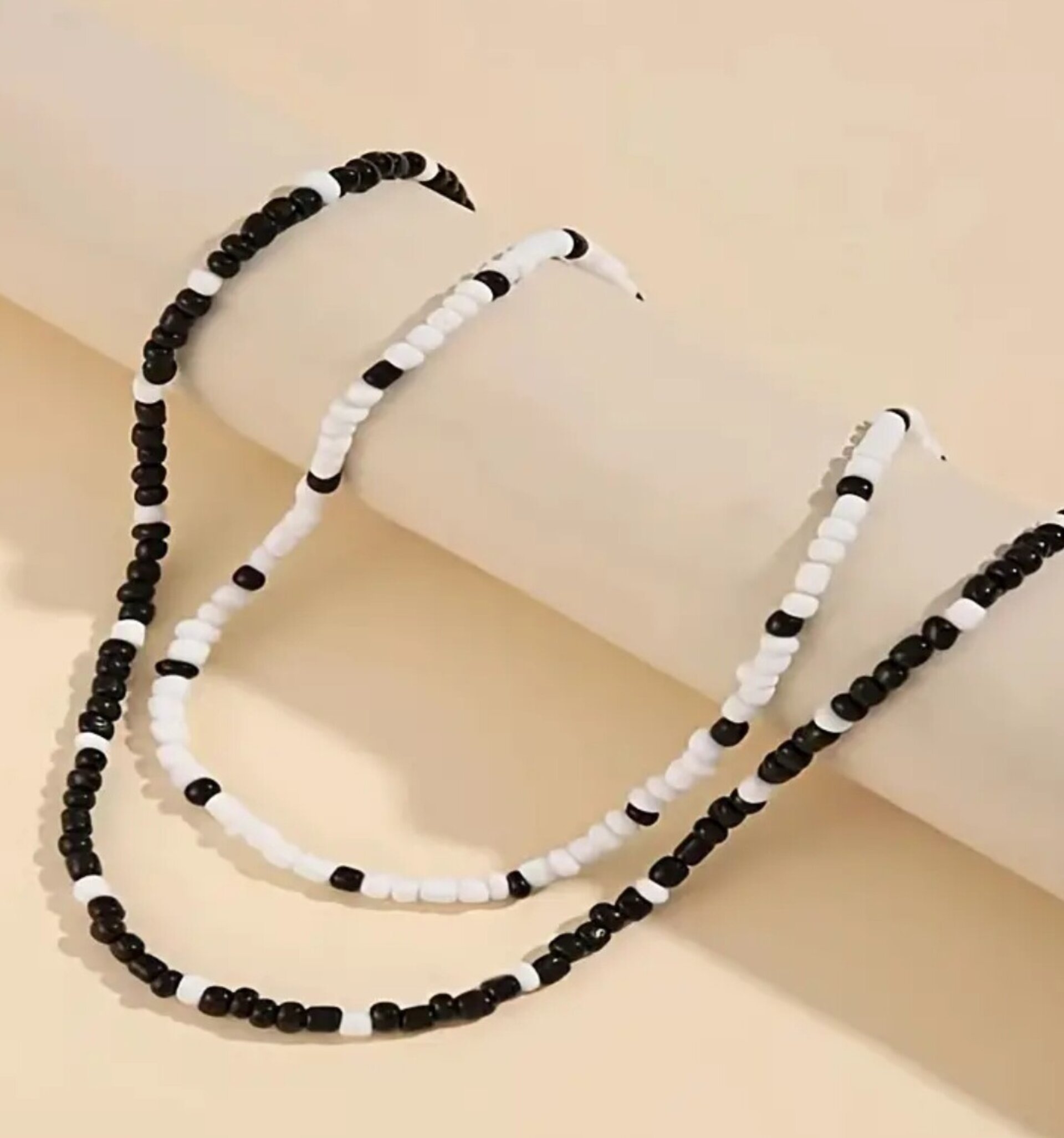 Collar Simple Vidrio Negro - 2