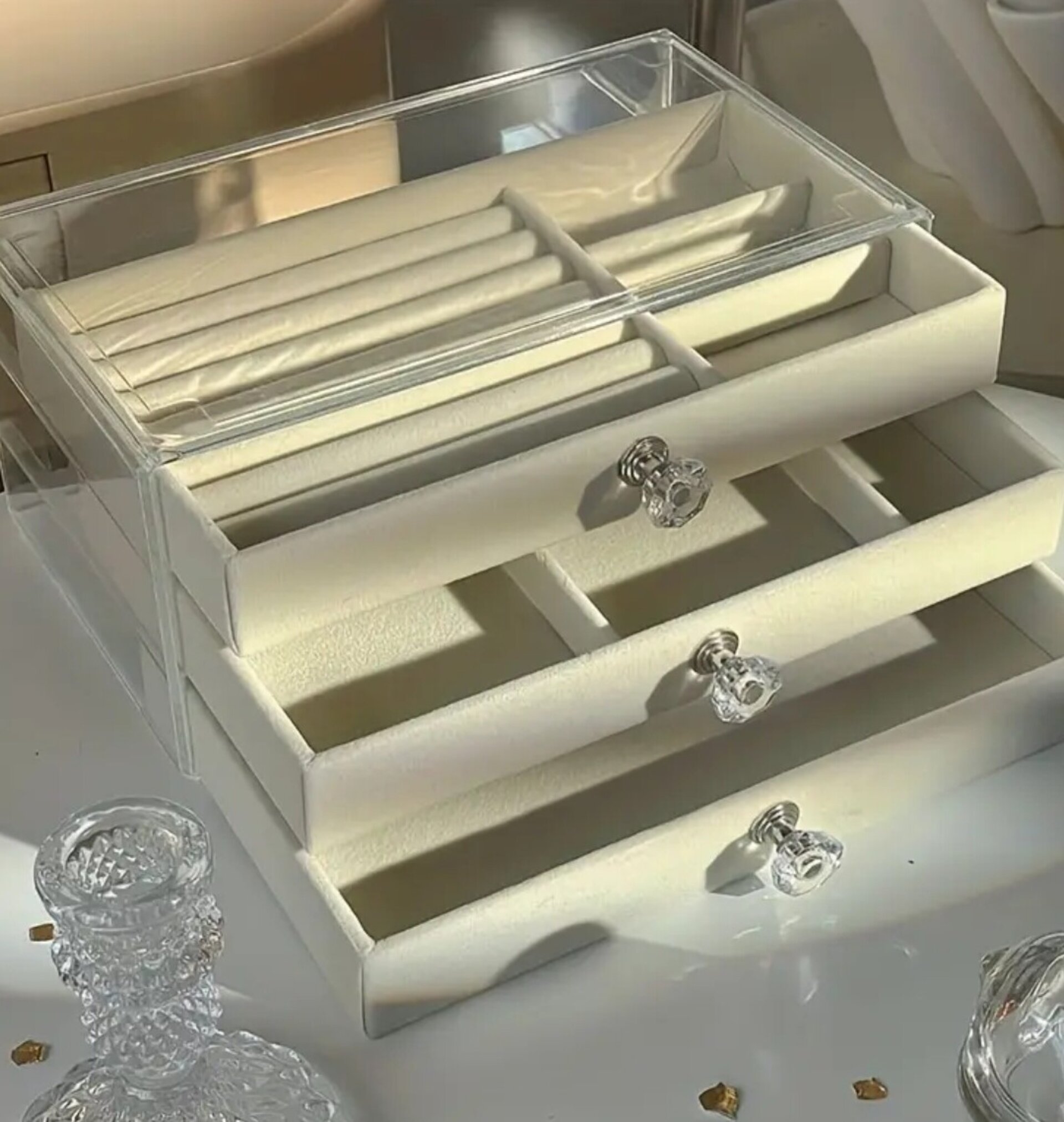 Joyero Podium Star Hueso - 2