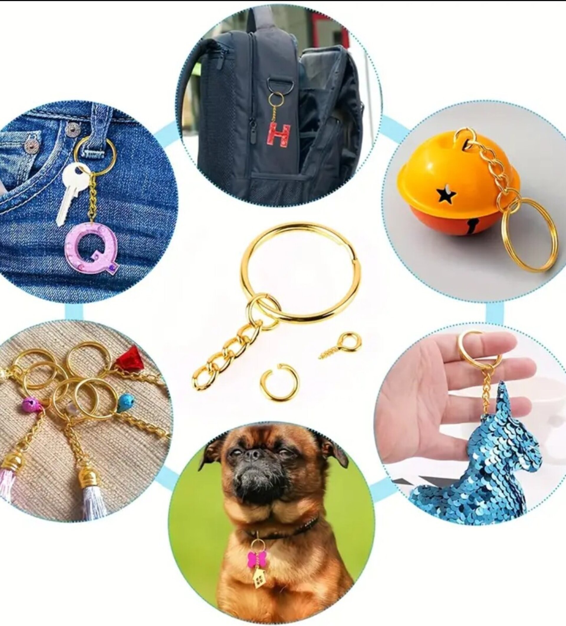 2 Colgantes De Llavero Oro - 4