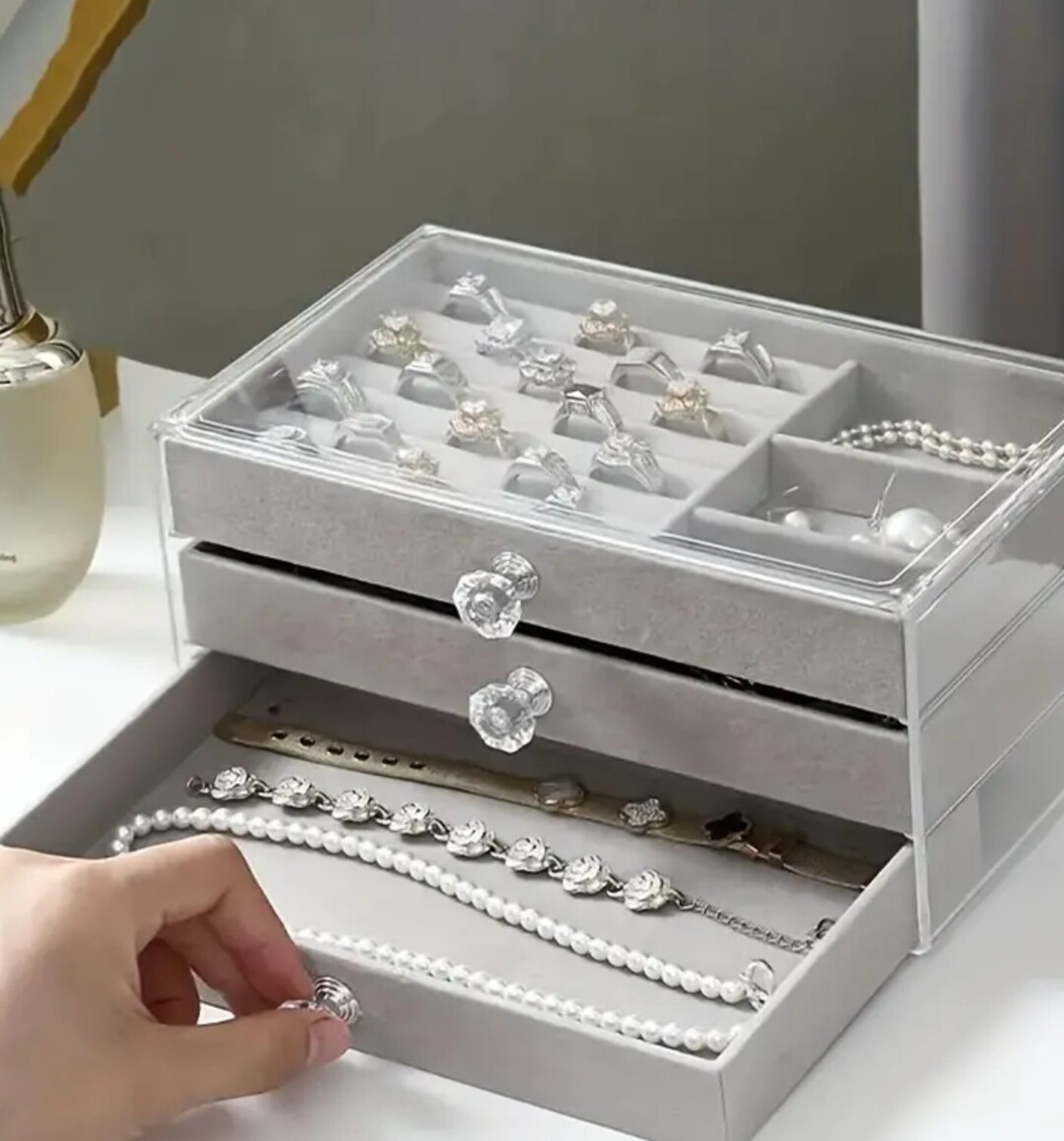 Joyero Podium Star Gris - 5